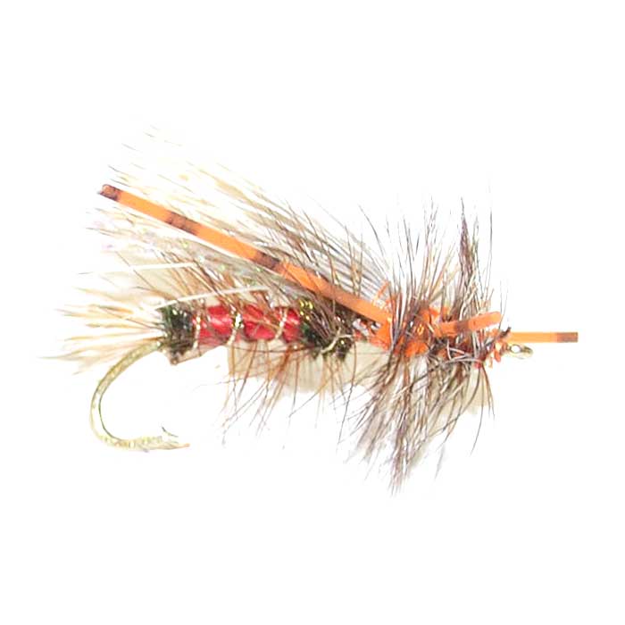 The Fly Fishing Place Trout Dry Flies Kaufmann's Royal Crystal Stimulator Rubber Legs Dry Fly - 6 Flies Hook Size 16