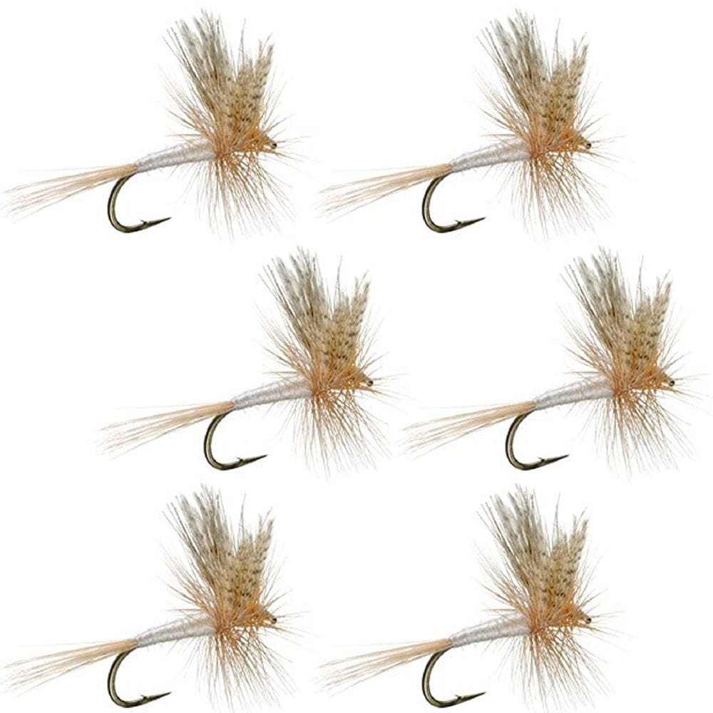The Fly Fishing Place Trout Dry Flies Light Cahill Classic Trout Dry Fly Fishing Flies - Set of 6 Flies Size 14