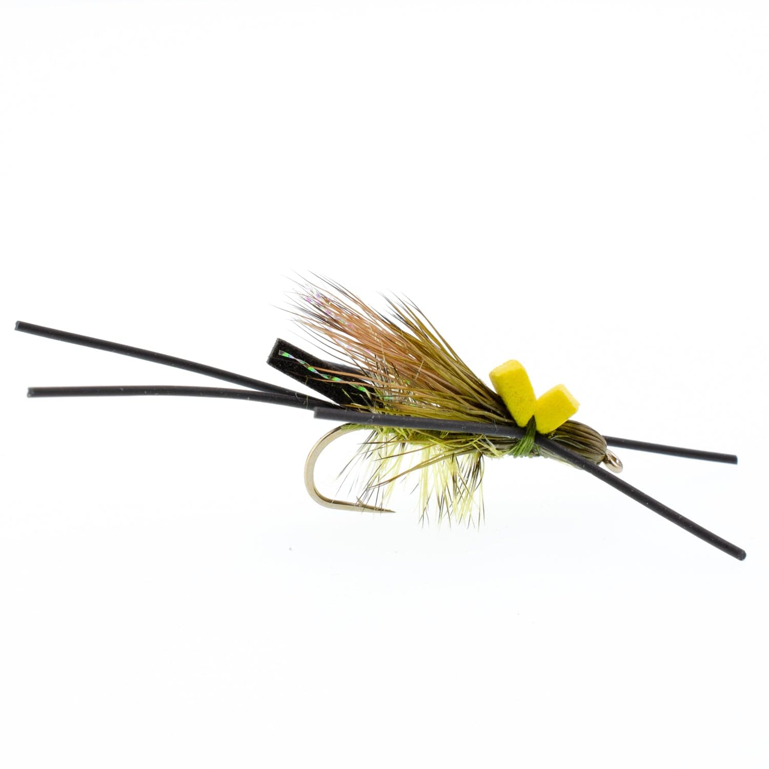 The Fly Fishing Place Trout Dry Flies Long Tail Skwala Stone Fly Dry Trout Flies - Adult Squalla Stonefly Dry Fly - 6 Flies Hook Size 10