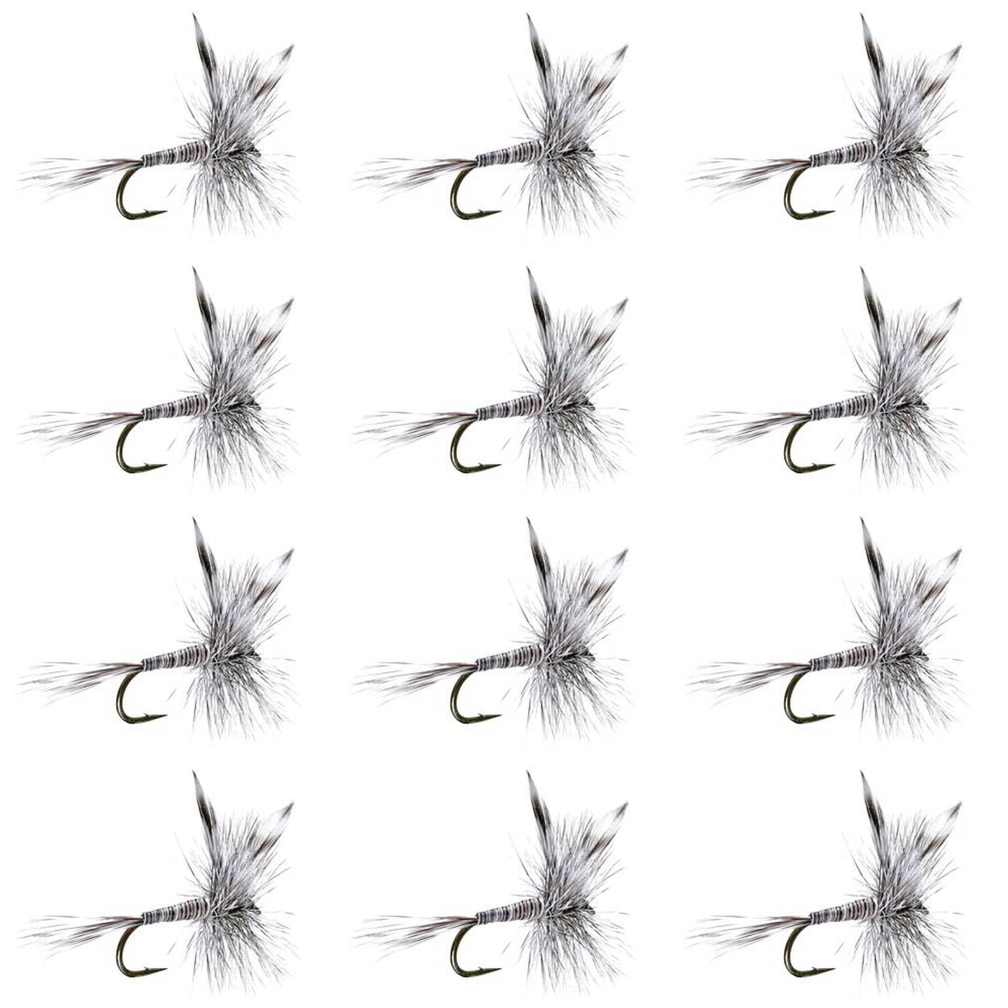 The Fly Fishing Place Trout Dry Flies Mosquito Classic Trout Dry Fly Fishing Flies - 1 Dozen Size 12