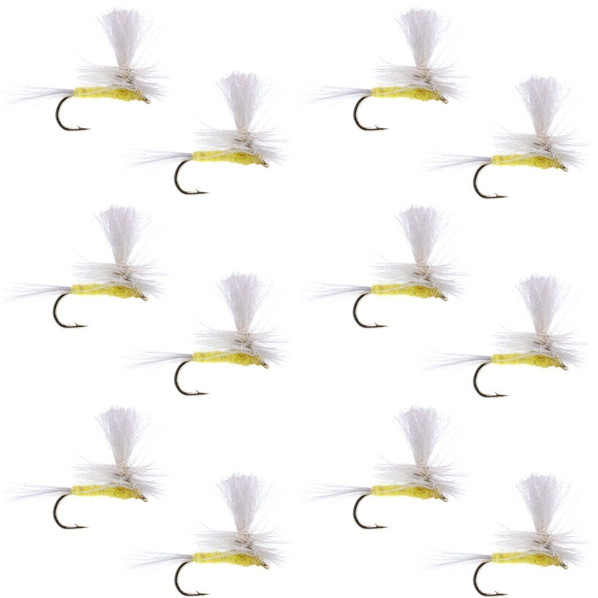 The Fly Fishing Place Trout Dry Flies Pale Morning Dun Parachute PMD Classic Dry Fly - 1 Dozen Flies Hook Size 16