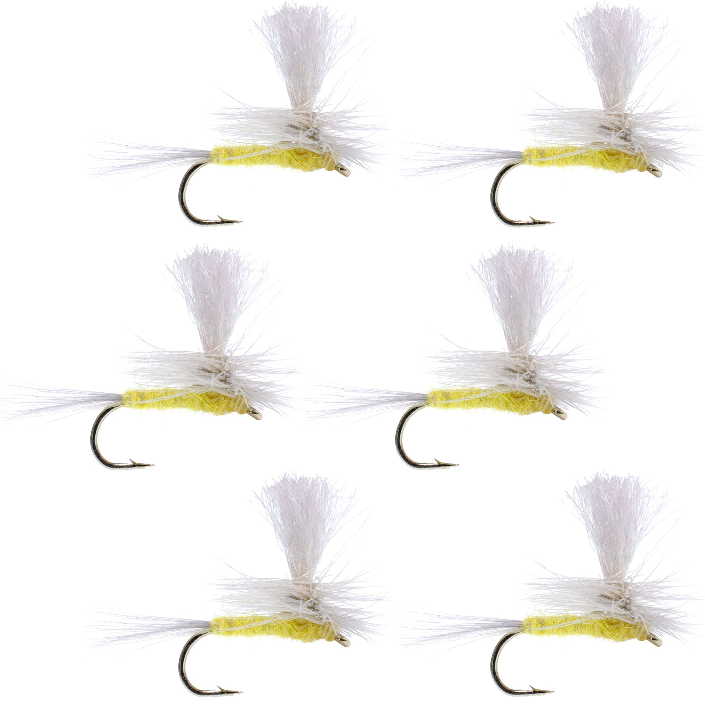 The Fly Fishing Place Trout Dry Flies Pale Morning Dun Parachute PMD Classic Dry Fly - 6 Flies Hook Size 16