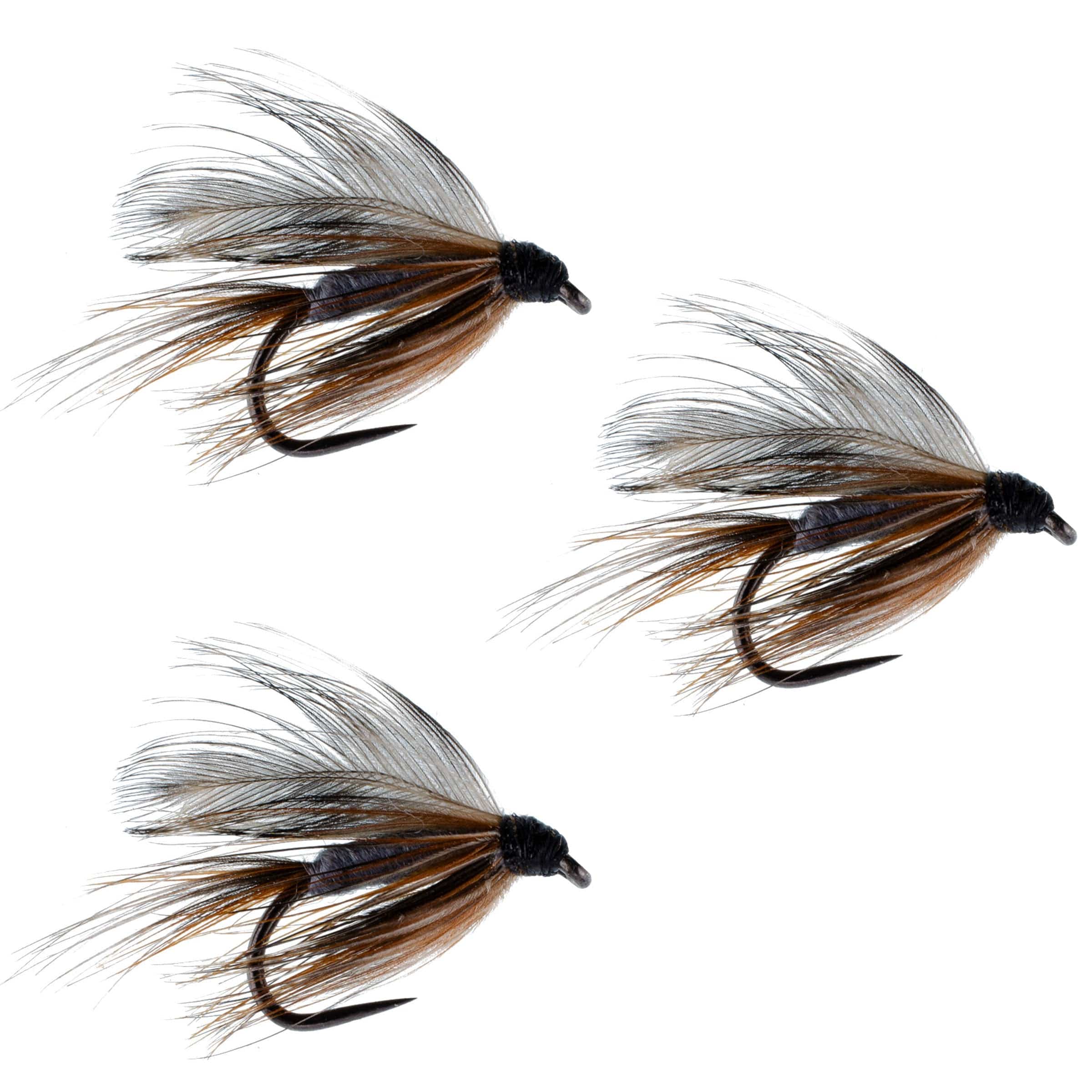 The Fly Fishing Place Trout Wet Flies 3 Pack Barbless Adams Classic Wet Fly Fly Fishing Flies - Hook Size 14