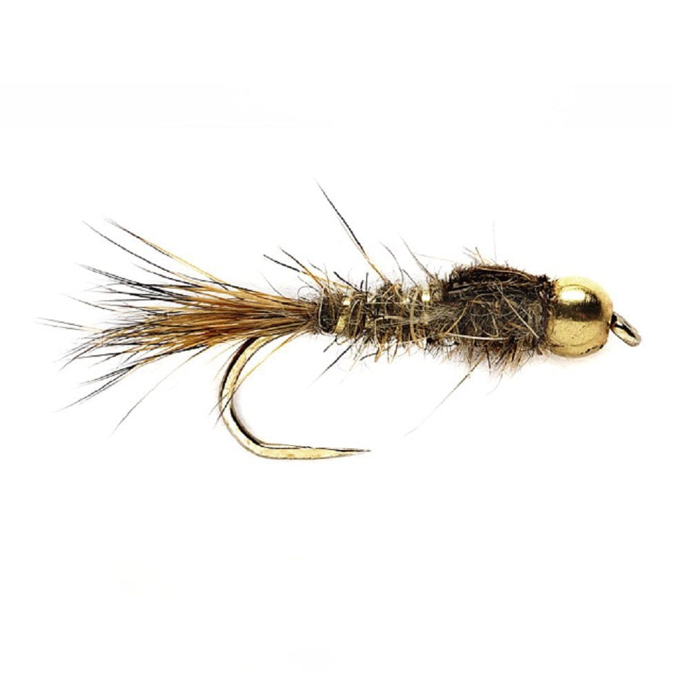 The Fly Fishing Place Trout Wet Flies 3 Pack Barbless Bead Head Gold Ribbed Hare's Ear Nymph Flies Hook Size 10