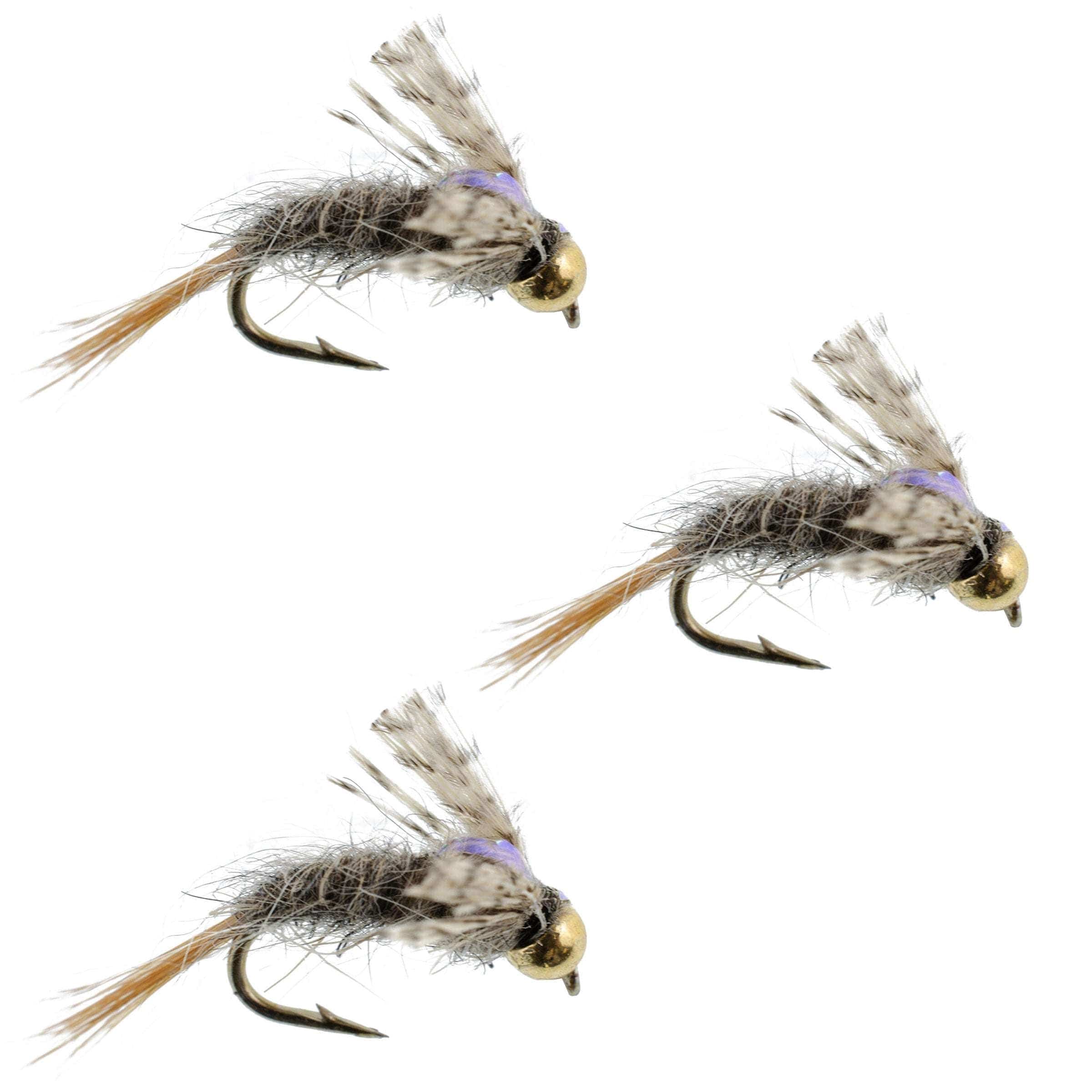 The Fly Fishing Place Trout Wet Flies 3 Pack Barrs Baetis Emerger BWO Wet Fly Fishing Flies - Hook Size 16