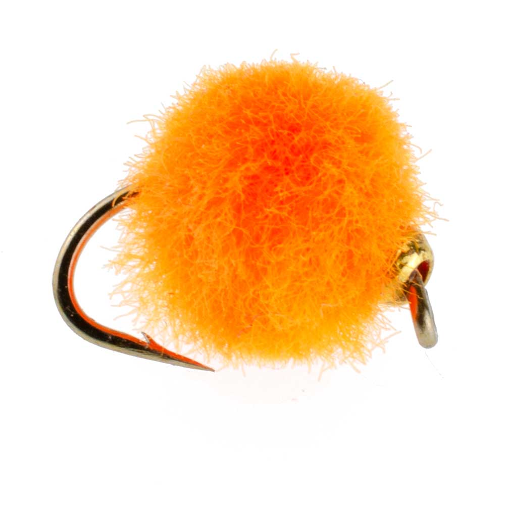 The Fly Fishing Place Trout Wet Flies 3 Pack Bead Head Hot Orange Egg Fly Fishing Flies - Hook Size 16