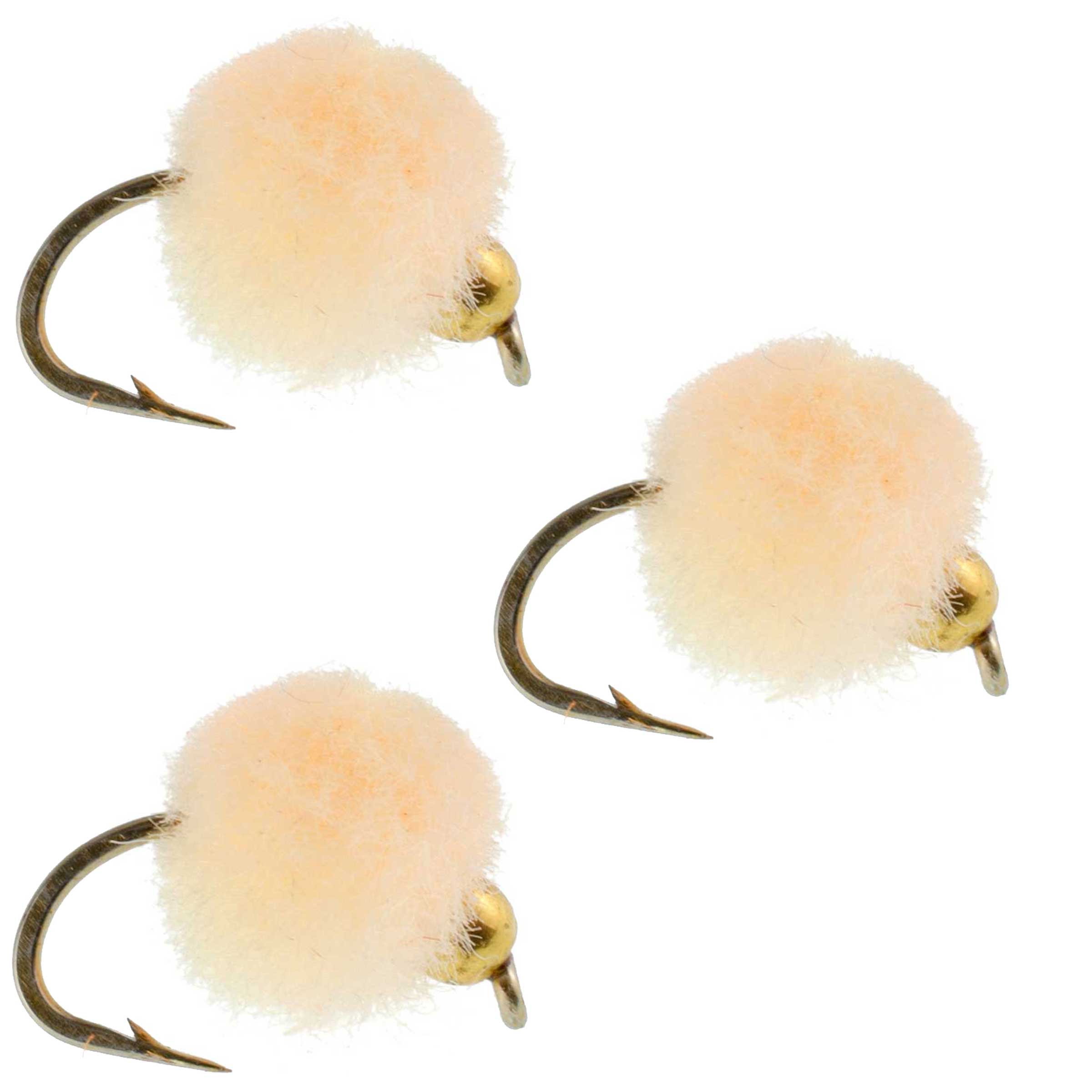 The Fly Fishing Place Trout Wet Flies 3 Pack Bead Head Oregon Cheese Egg Fly Fishing Flies - Hook Size 16