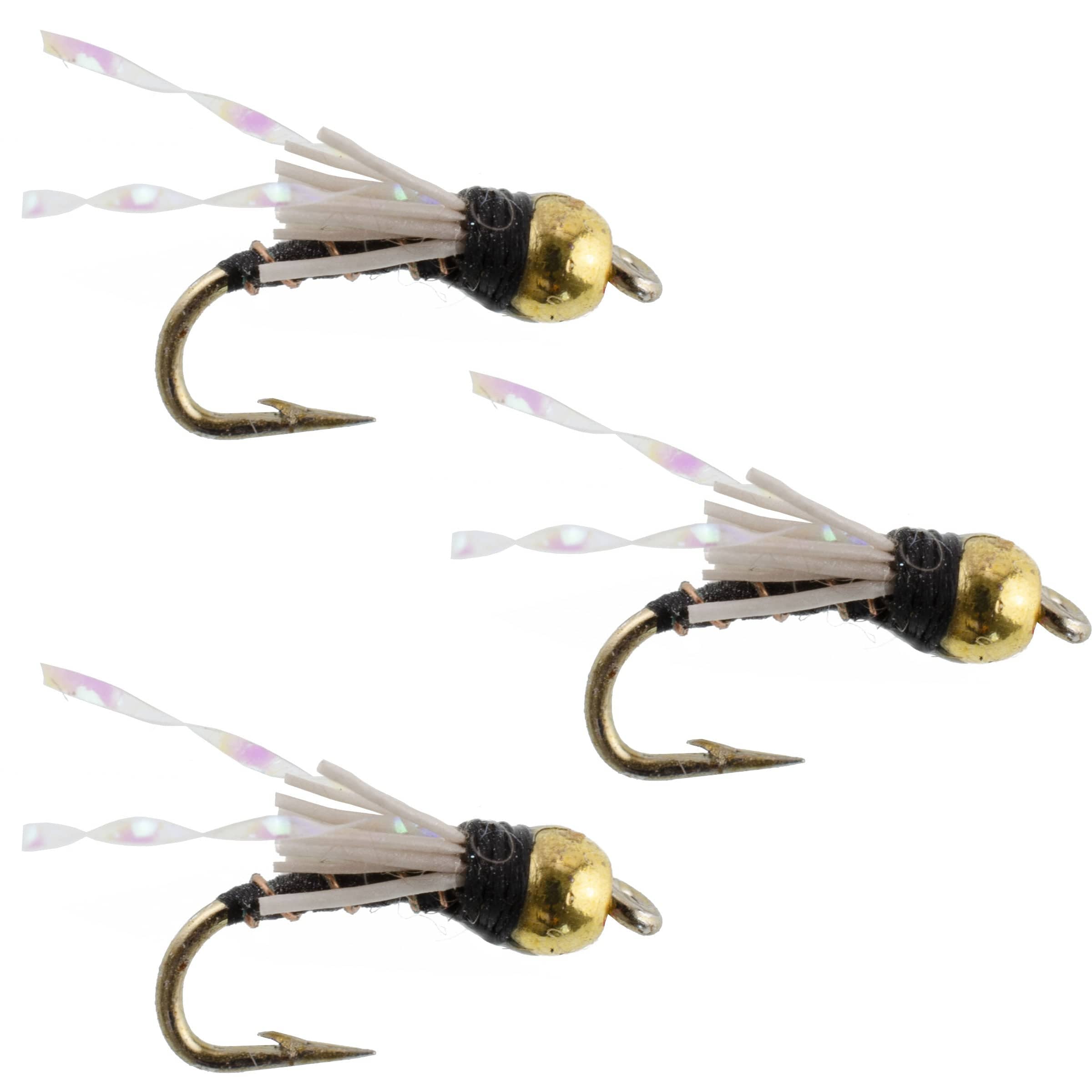 The Fly Fishing Place Trout Wet Flies 3 Pack Beadhead Black 3 Dollar Dip Serendipity Wet Fly Fishing Flies - Hook Size 18