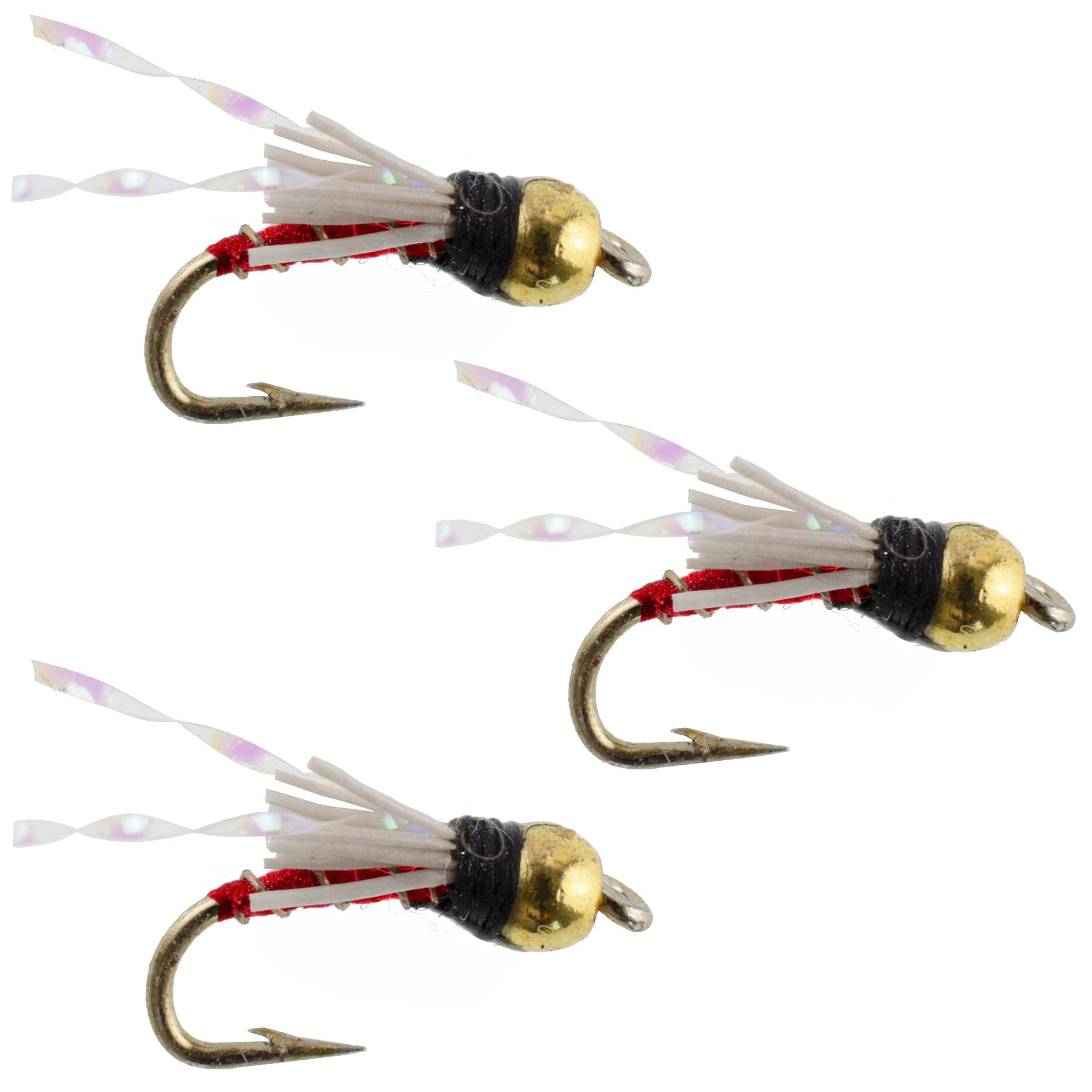 The Fly Fishing Place Trout Wet Flies 3 Pack Beadhead Red 3 Dollar Dip Serendipity Wet Fly Fishing Flies - Hook Size 18