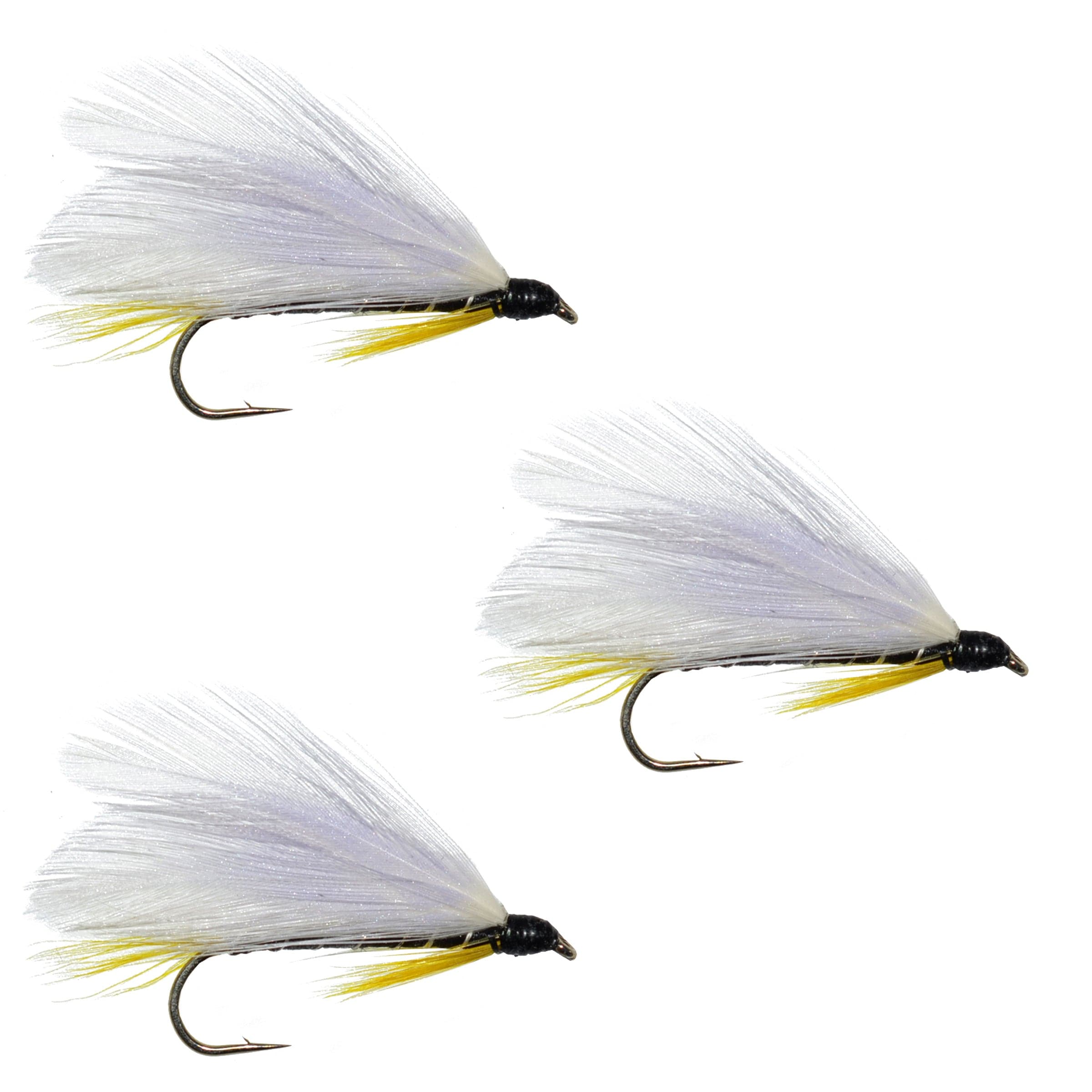 The Fly Fishing Place Trout Wet Flies 3 Pack Black Ghost Classic Trout and Bass Streamer Fly - Hook Size 4