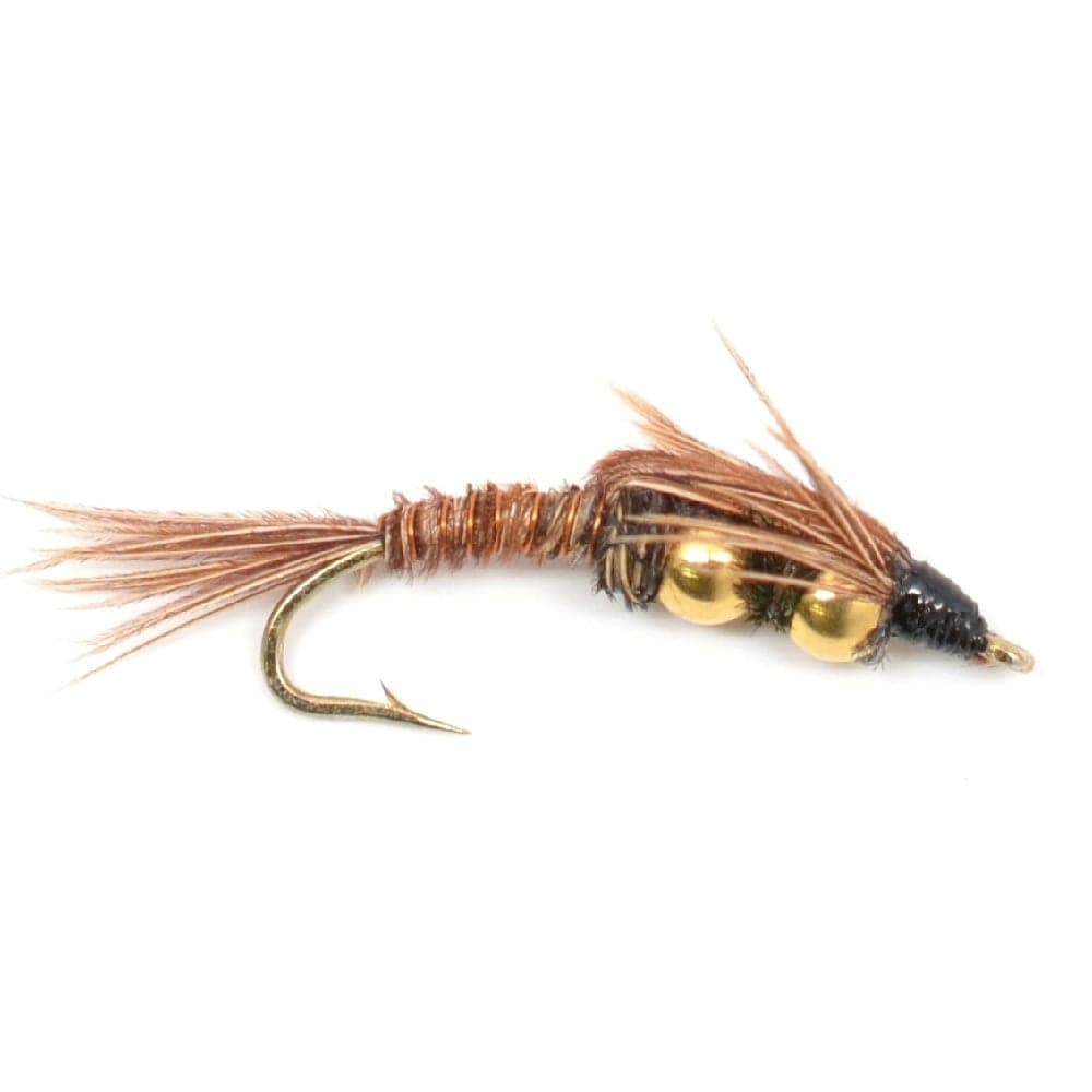 The Fly Fishing Place Trout Wet Flies 3 Pack Double Bead Pheasant Tail Nymph Fly Fishing Flies Hook Size 12