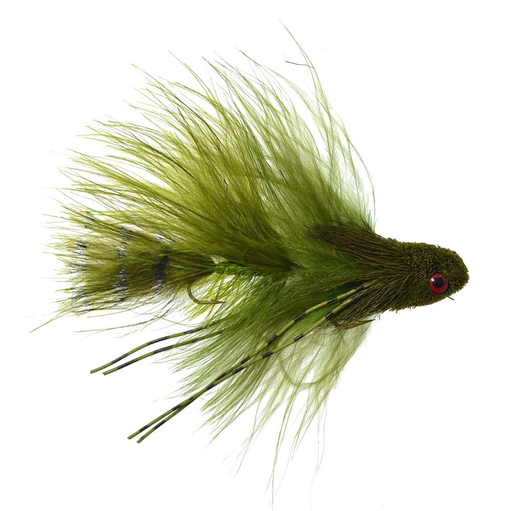 The Fly Fishing Place Trout Wet Flies 3 Pack Mini Sex Dungeon Streamer Olive - Size 6 - Articulated Trout Bass Steelhead Salmon and Bass Fly Fishing Flies