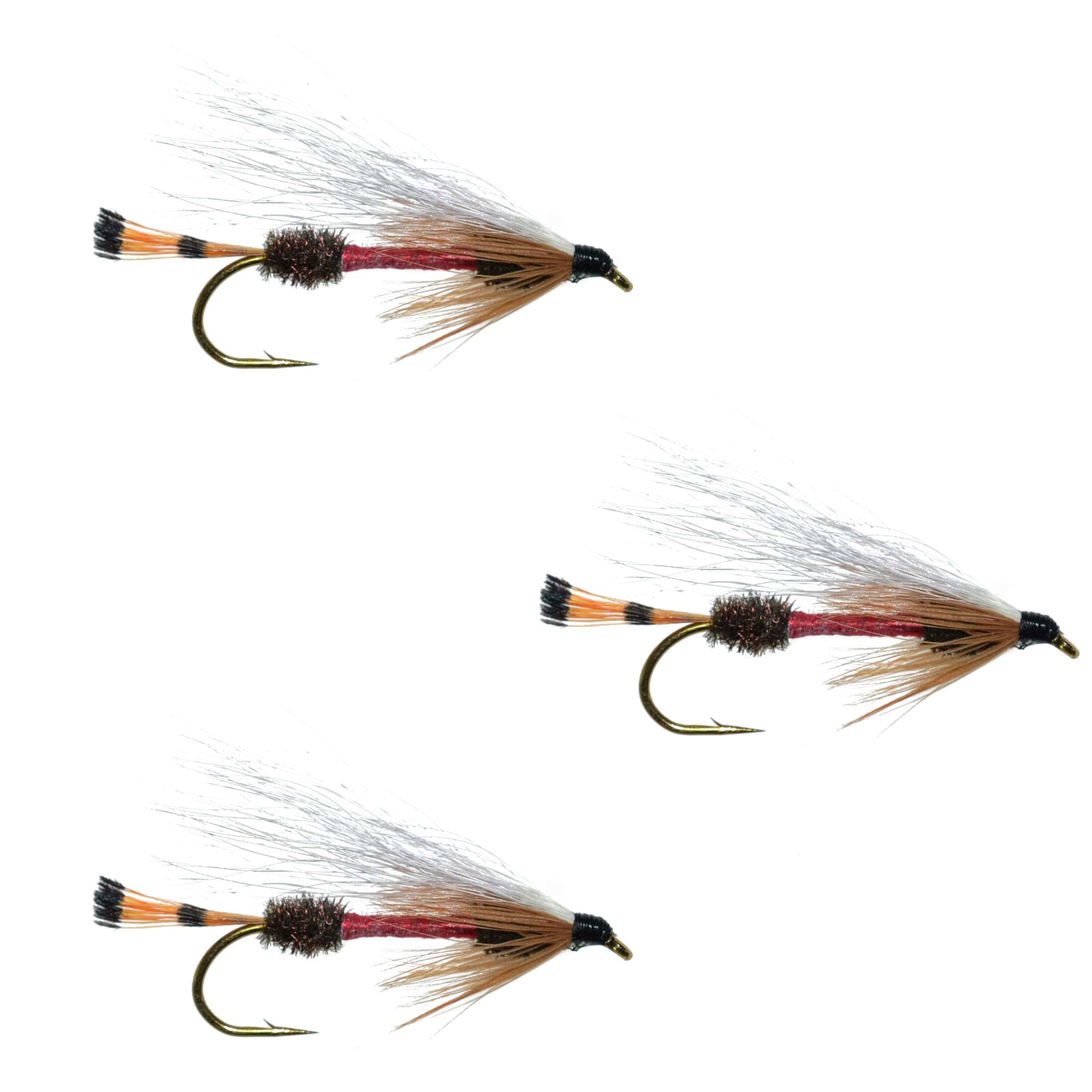 The Fly Fishing Place Trout Wet Flies 3 Pack Royal Coachman Bucktail Classic Streamer Flies - Hook Size 4