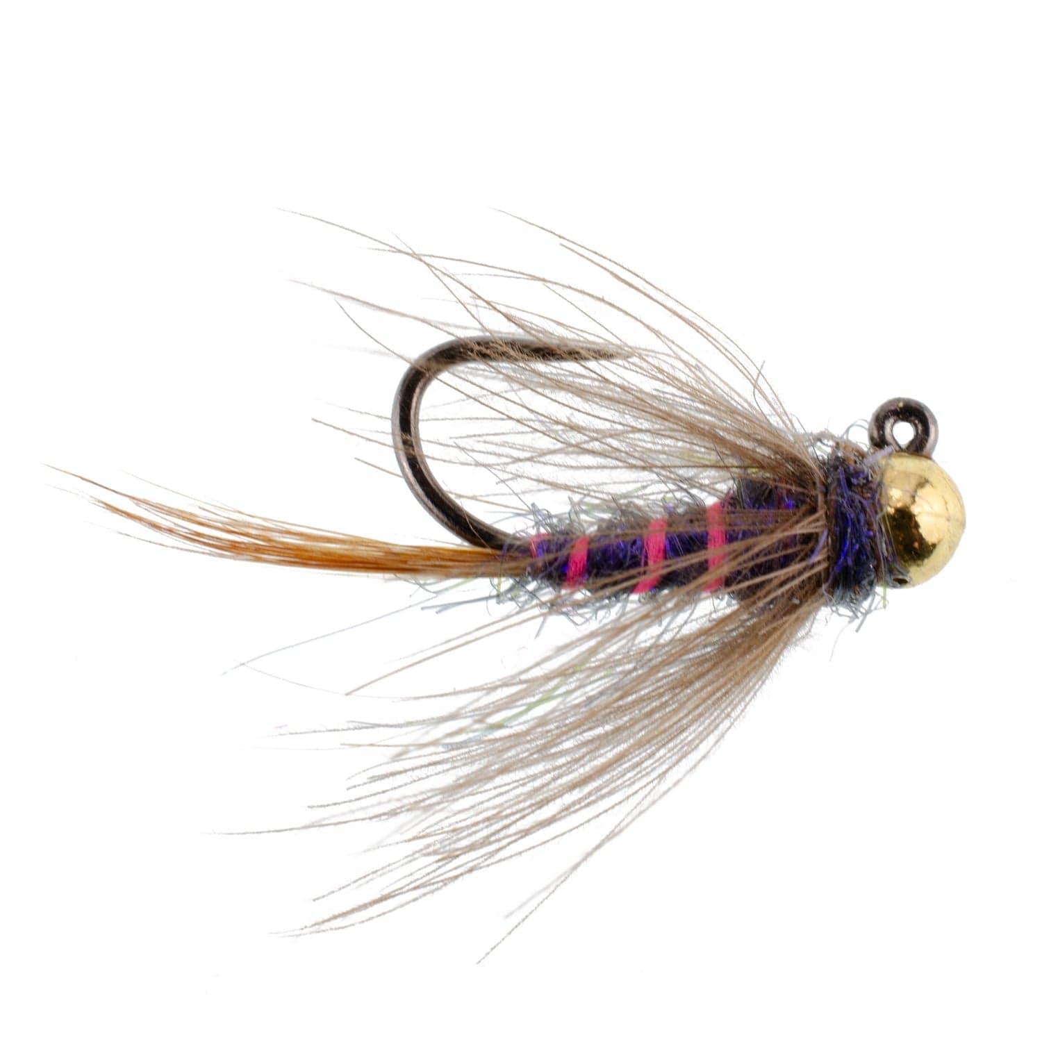 The Fly Fishing Place Trout Wet Flies 3 Pack Tungsten Bead Duracell Jigged Czech Nymph Euro Nymphing Fly - Hook Size 12