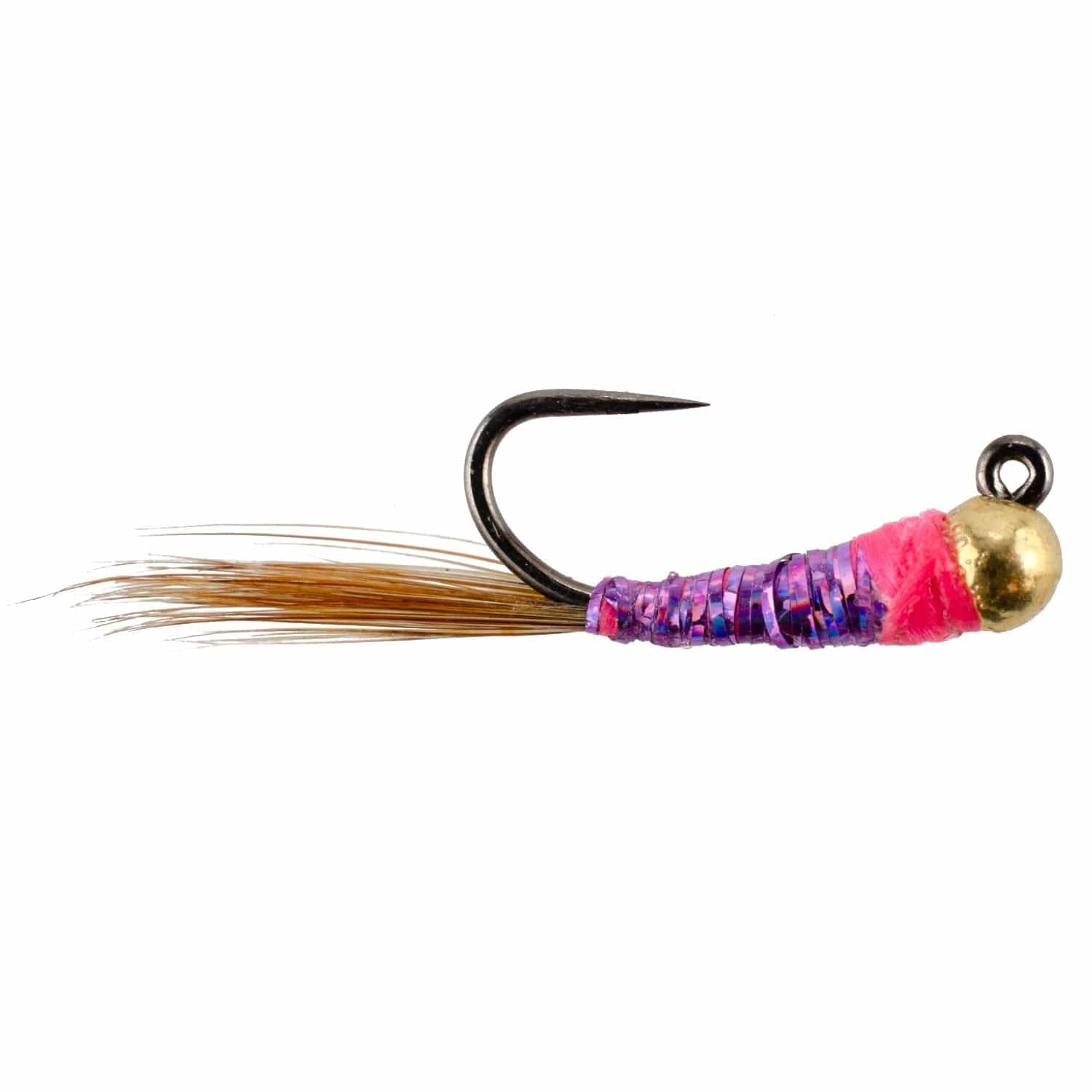 The Fly Fishing Place Trout Wet Flies 3 Pack Tungsten Bead Hot Spot Purple Perdigon Tactical Jig Spanish Czech Euro Nymph Fly - Hook  Size 16