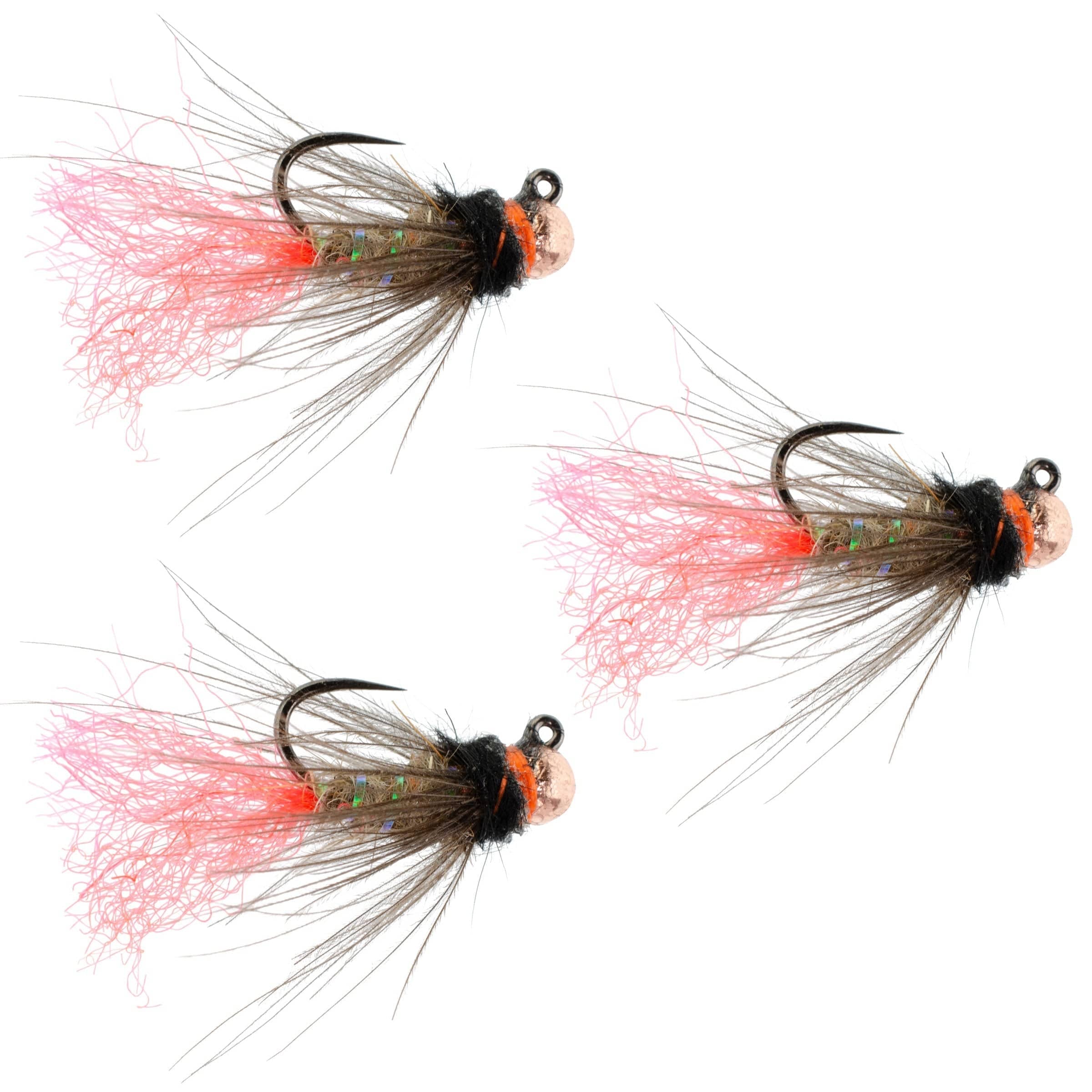 The Fly Fishing Place Trout Wet Flies 3 Pack Tungsten Bead Jig Tasmanian Devil Tactical Czech Nymph Euro Nymphing Fly - Size 16