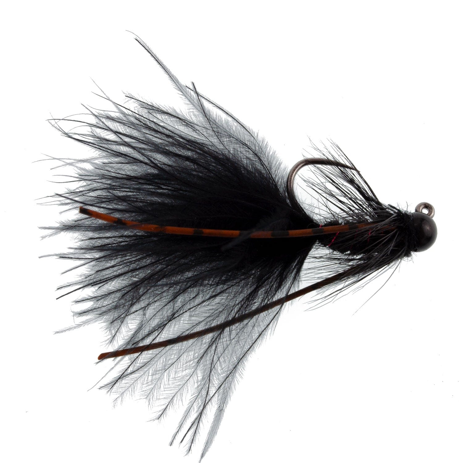 The Fly Fishing Place Trout Wet Flies 3 Pack Tungsten Bead Tactical Black Mini Bugger Czech Nymph Euro Nymphing Fly - 3 Flies Size 12