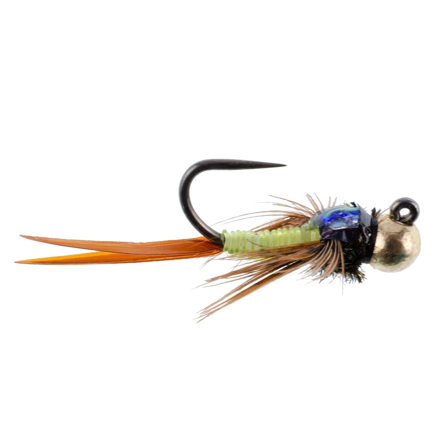 The Fly Fishing Place Trout Wet Flies 3 Pack Tungsten Bead Tactical Jig Copper John Chartreuse Czech Nymph Euro Nymphing Fly - Size 12