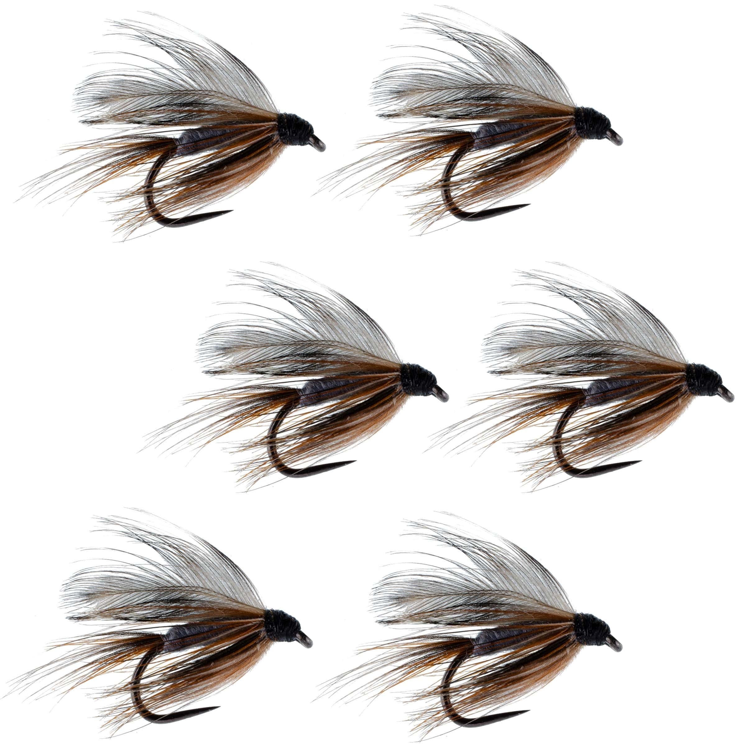The Fly Fishing Place Trout Wet Flies Barbless Adams Classic Wet Fly Fly Fishing Flies - 6 Flies Hook Size 14