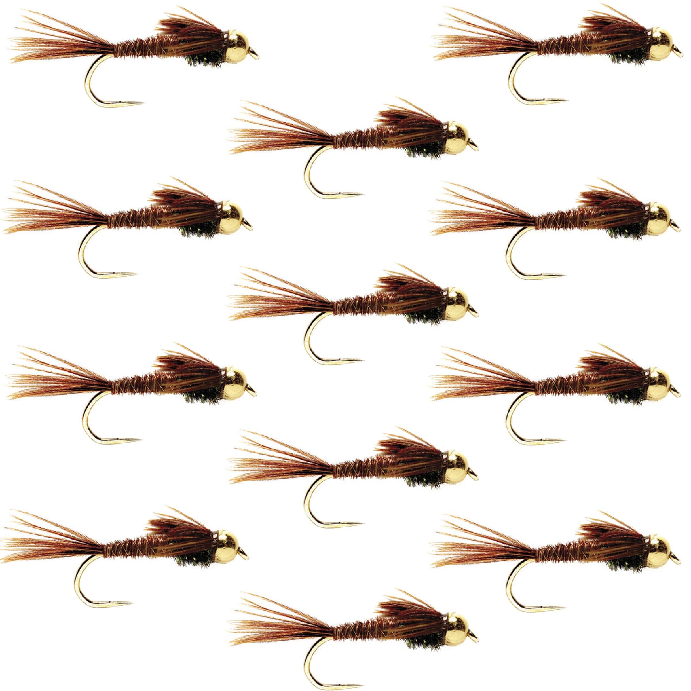 The Fly Fishing Place Trout Wet Flies Barbless Bead Head Pheasant Tail Nymph Fly 1 Dozen Flies Hook Size 18