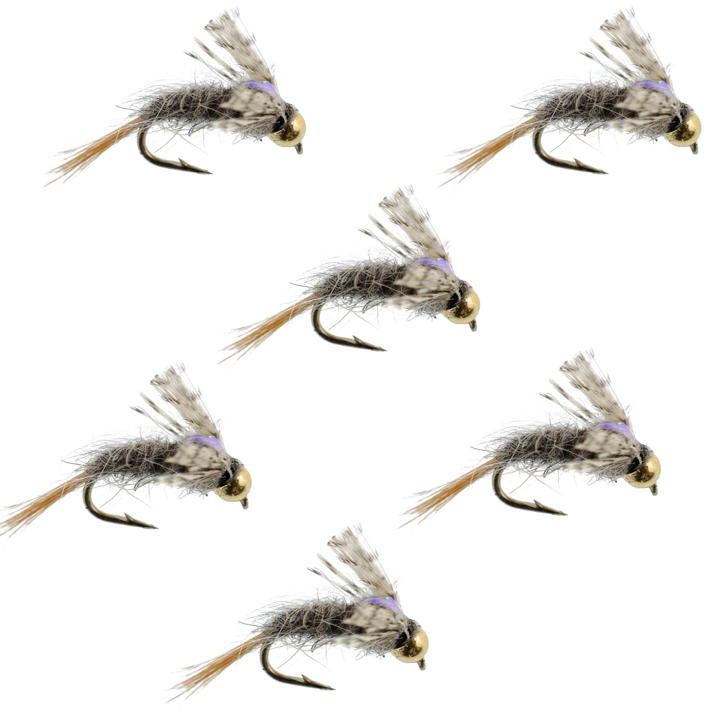 The Fly Fishing Place Trout Wet Flies Barrs Baetis Emerger BWO Wet Fly Fishing Flies - 6 Flies Hook Size 16