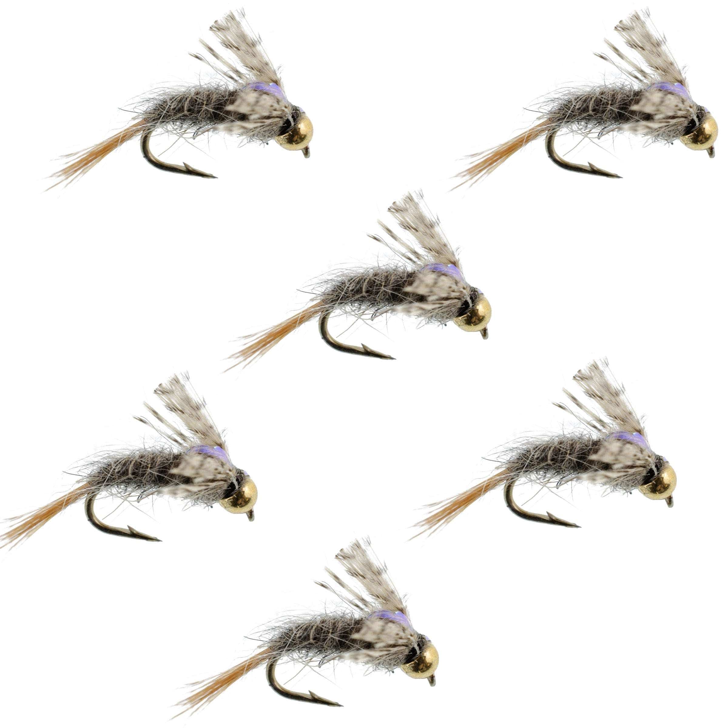 The Fly Fishing Place Trout Wet Flies Barrs Baetis Emerger BWO Wet Fly Fishing Flies - 6 Flies Hook Size 18