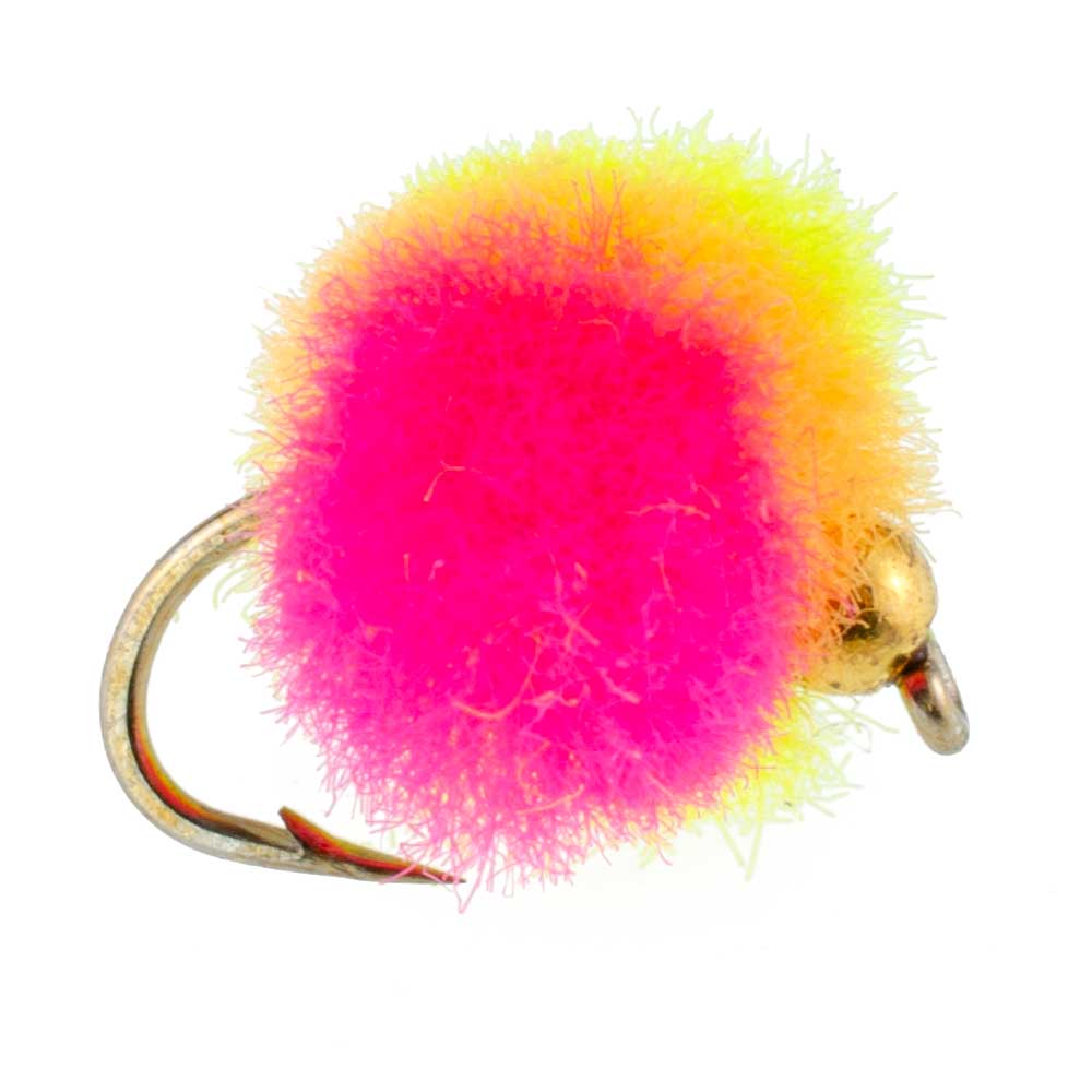 The Fly Fishing Place Trout Wet Flies Bead Head Clown Egg Fly Fishing Flies - 1 Dozen Flies Hook Size 16