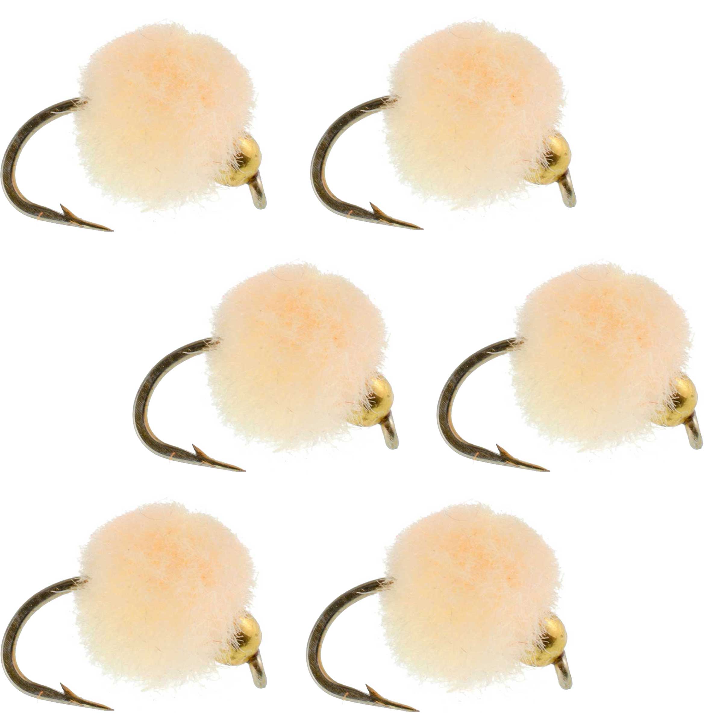 The Fly Fishing Place Trout Wet Flies Bead Head Oregon Cheese Egg Fly Fishing Flies - 6 Flies Hook Size 16