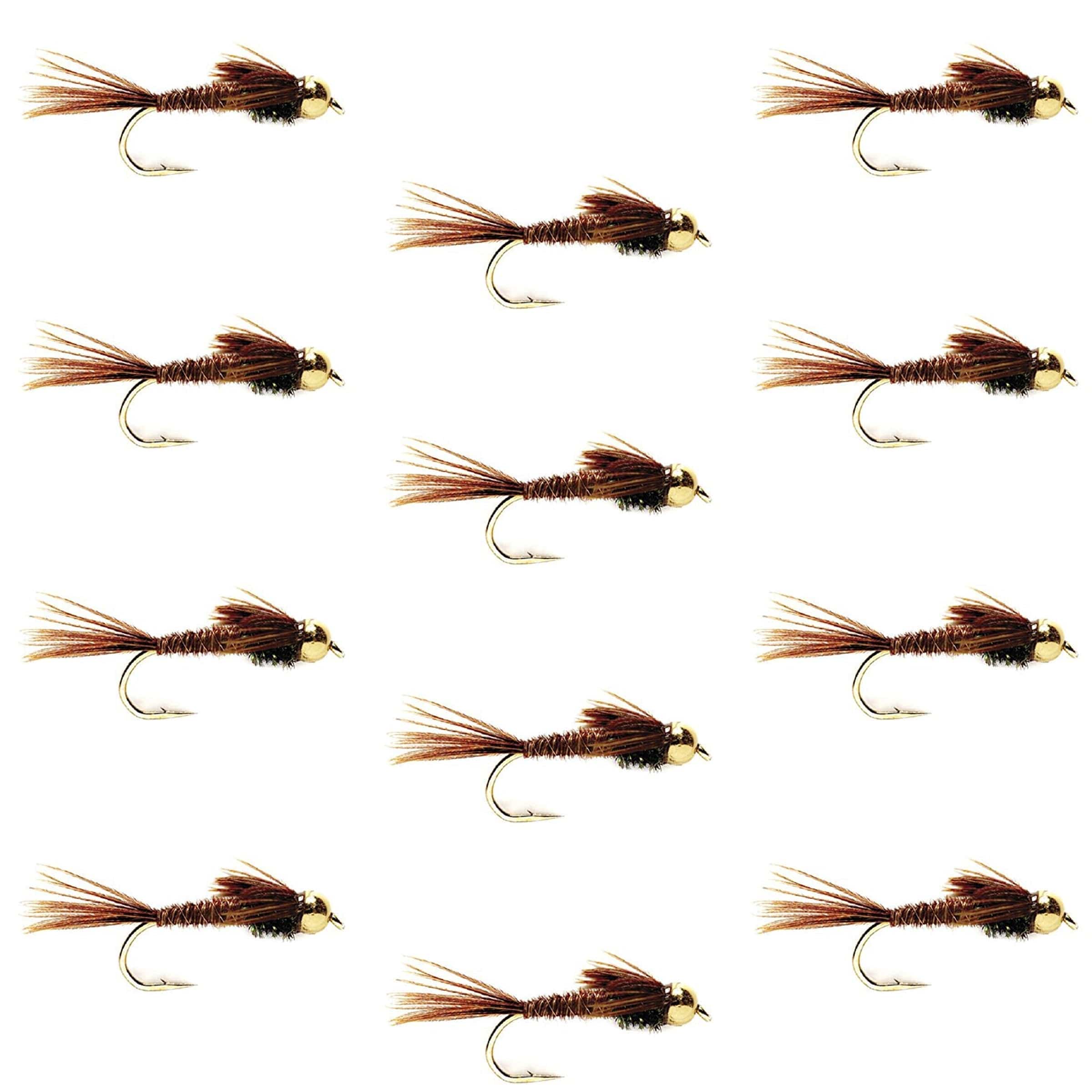 The Fly Fishing Place Trout Wet Flies Bead Head Pheasant Tail Nymph 1 Dozen Fly Fishing Flies  Size 16