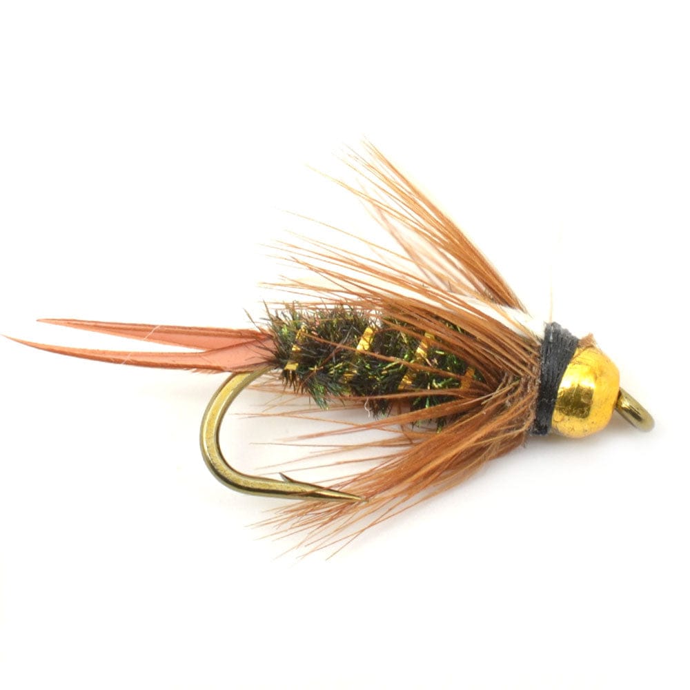 The Fly Fishing Place Trout Wet Flies Bead Head Prince Nymph Fly Fishing Flies - Set of 6 Flies Hook Size 14