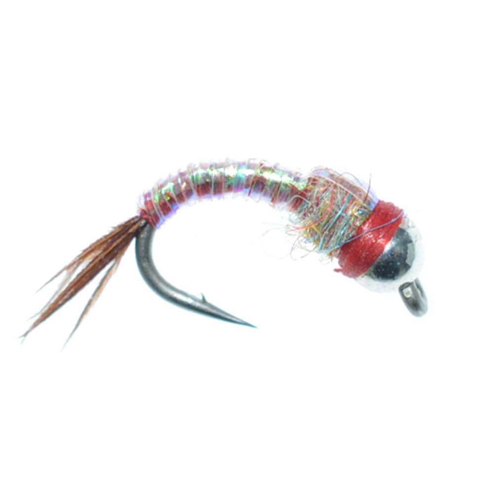 The Fly Fishing Place Trout Wet Flies Bead Head Rainbow Warrior Midge Assortment  - Silver Bead Head - 3 Each of 3 Sizes 14, 16, 18