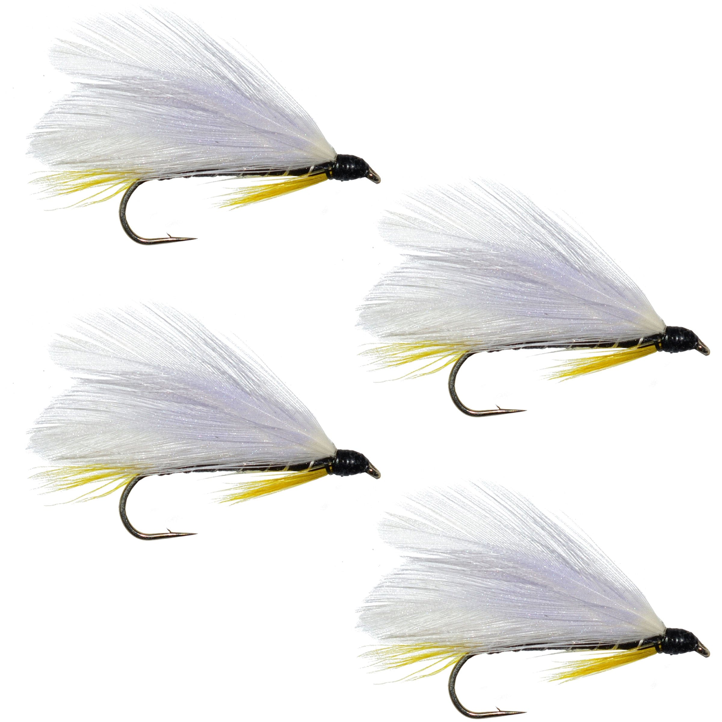 The Fly Fishing Place Trout Wet Flies Black Ghost Classic Streamer Flies - Set of 4- Hook Size 4