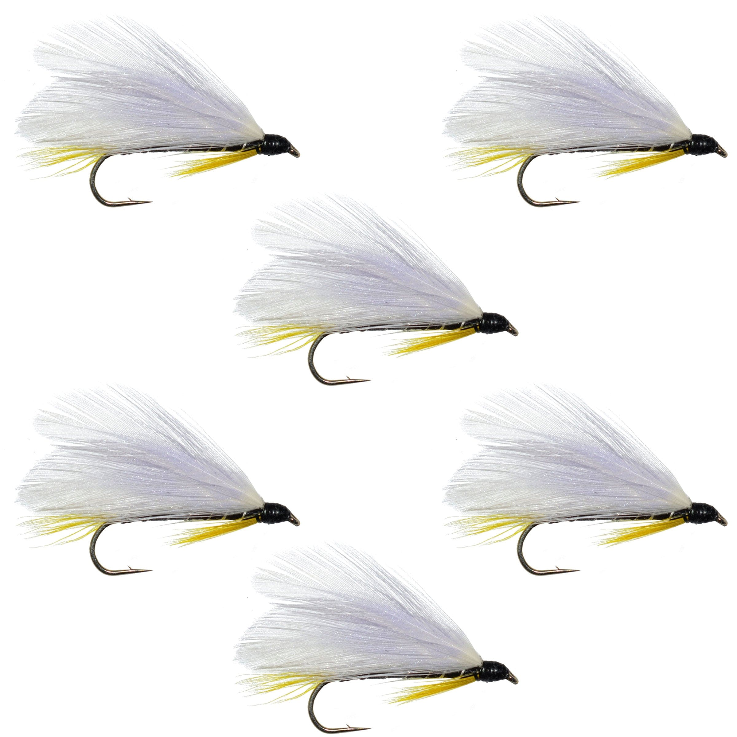 The Fly Fishing Place Trout Wet Flies Black Ghost Classic Trout and Bass Streamer Fly - Set of 6 Hook Size 4