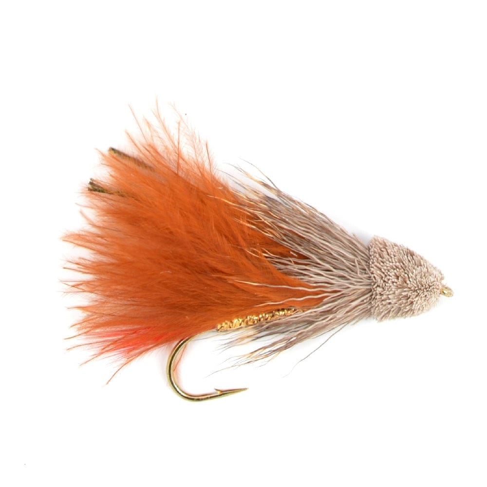 The Fly Fishing Place Trout Wet Flies Brown Marabou Muddler Minnow Streamer Flies - 4 Fly Fishing Flies - Hook Size 4