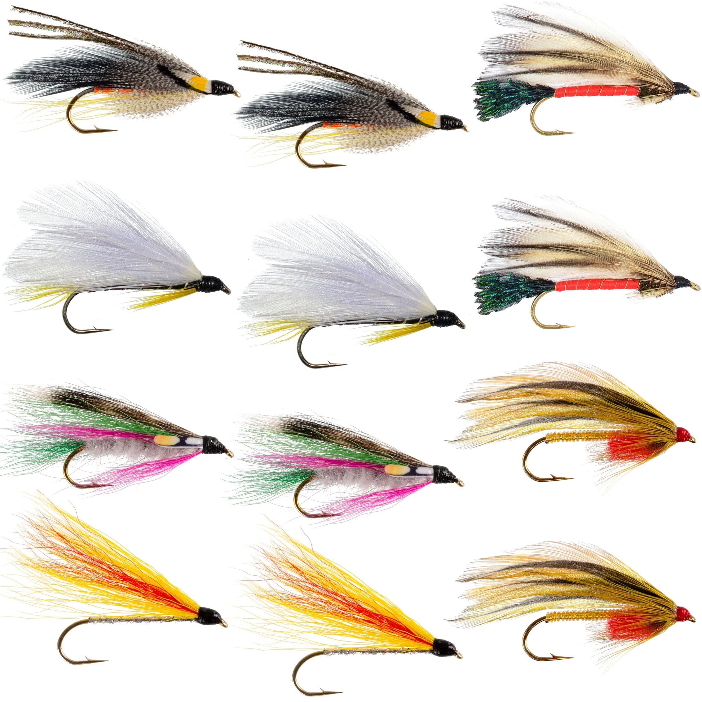 The Fly Fishing Place Trout Wet Flies Classic Streamers Fly Fishing Flies Collection - Assortment of 12 Trout Wet Fly Streamer Flies - Hook Size 4