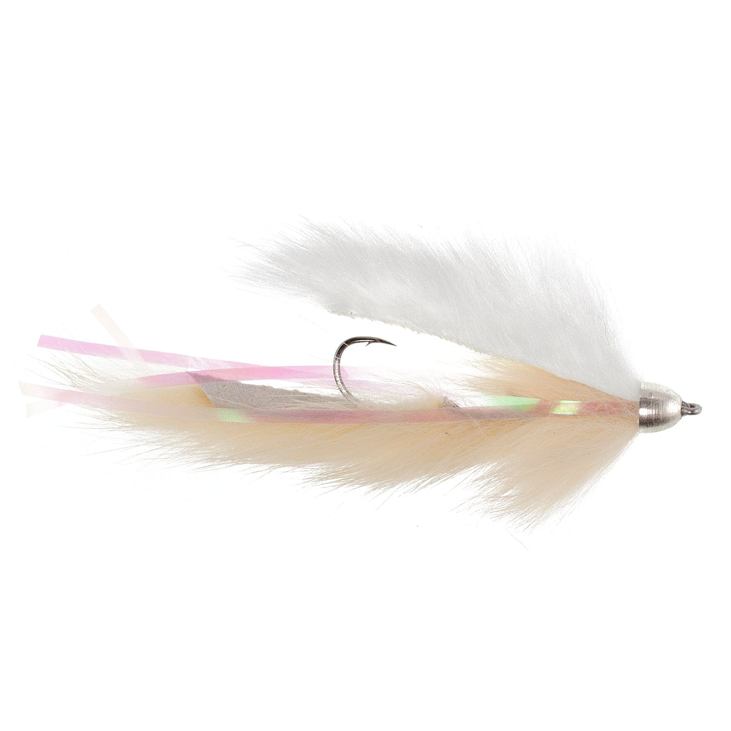 The Fly Fishing Place Trout Wet Flies Dolly Llama Stinger Streamer Flies - 3 Flesh and Cream Steelhead Trout Alaska Fly Fishing Flies - Hook Size 4