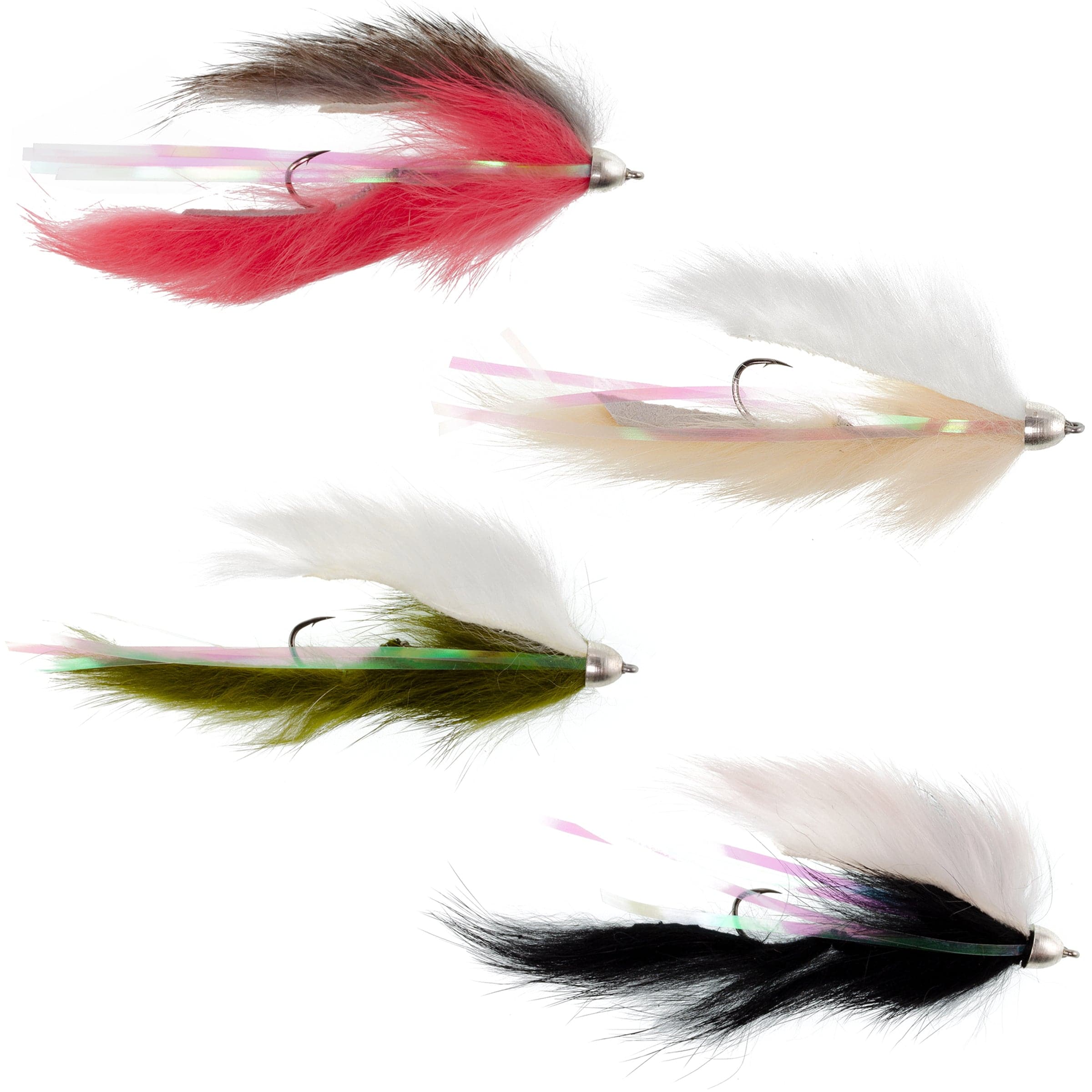 The Fly Fishing Place Trout Wet Flies Dolly Llama Stinger Streamer Flies Collection - Set of 4 Salmon Steelhead Trout Alaska Fly Fishing Flies - Hook Size 4