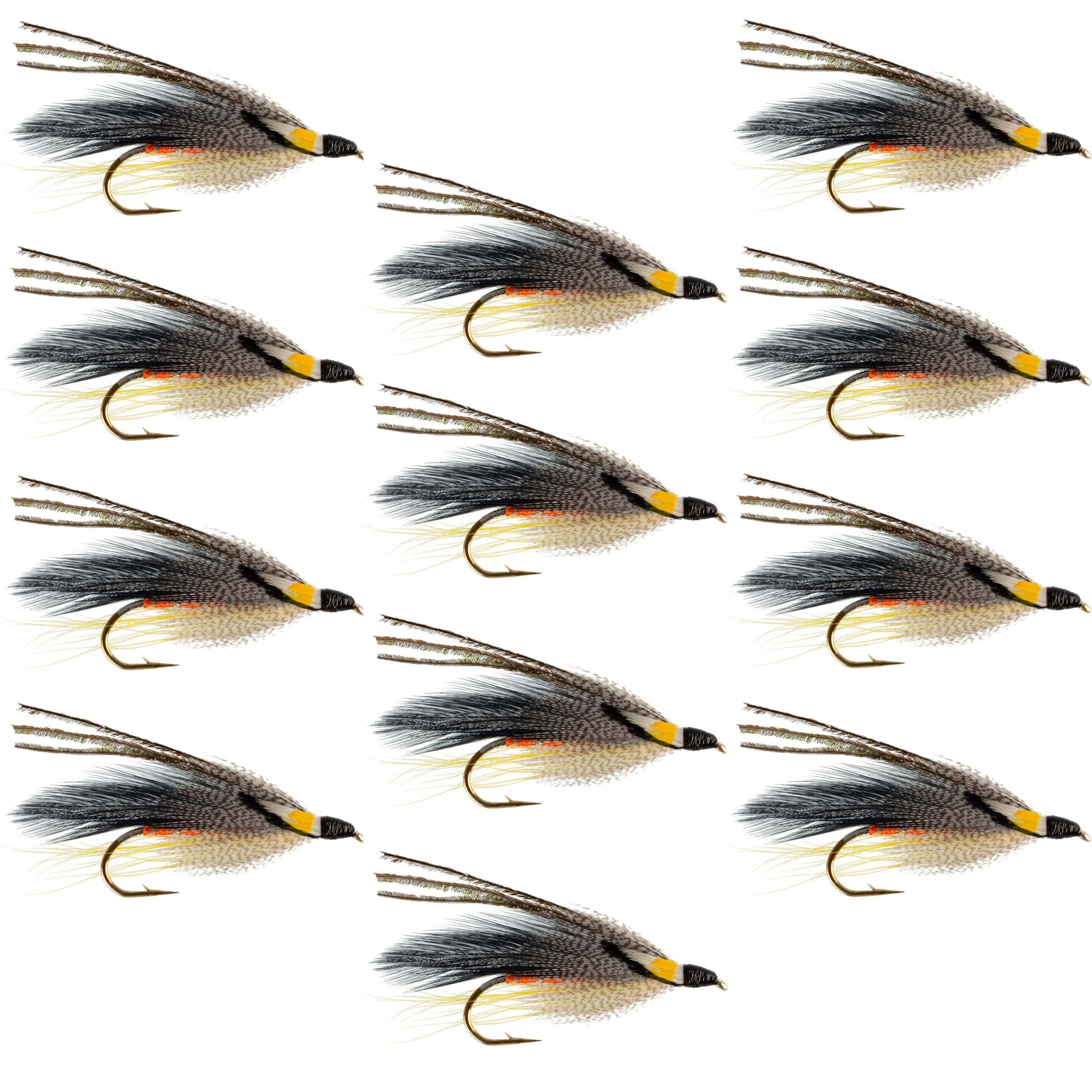The Fly Fishing Place Trout Wet Flies Gray Ghost Classic Streamer Flies - Set of 12 - Hook Size 4