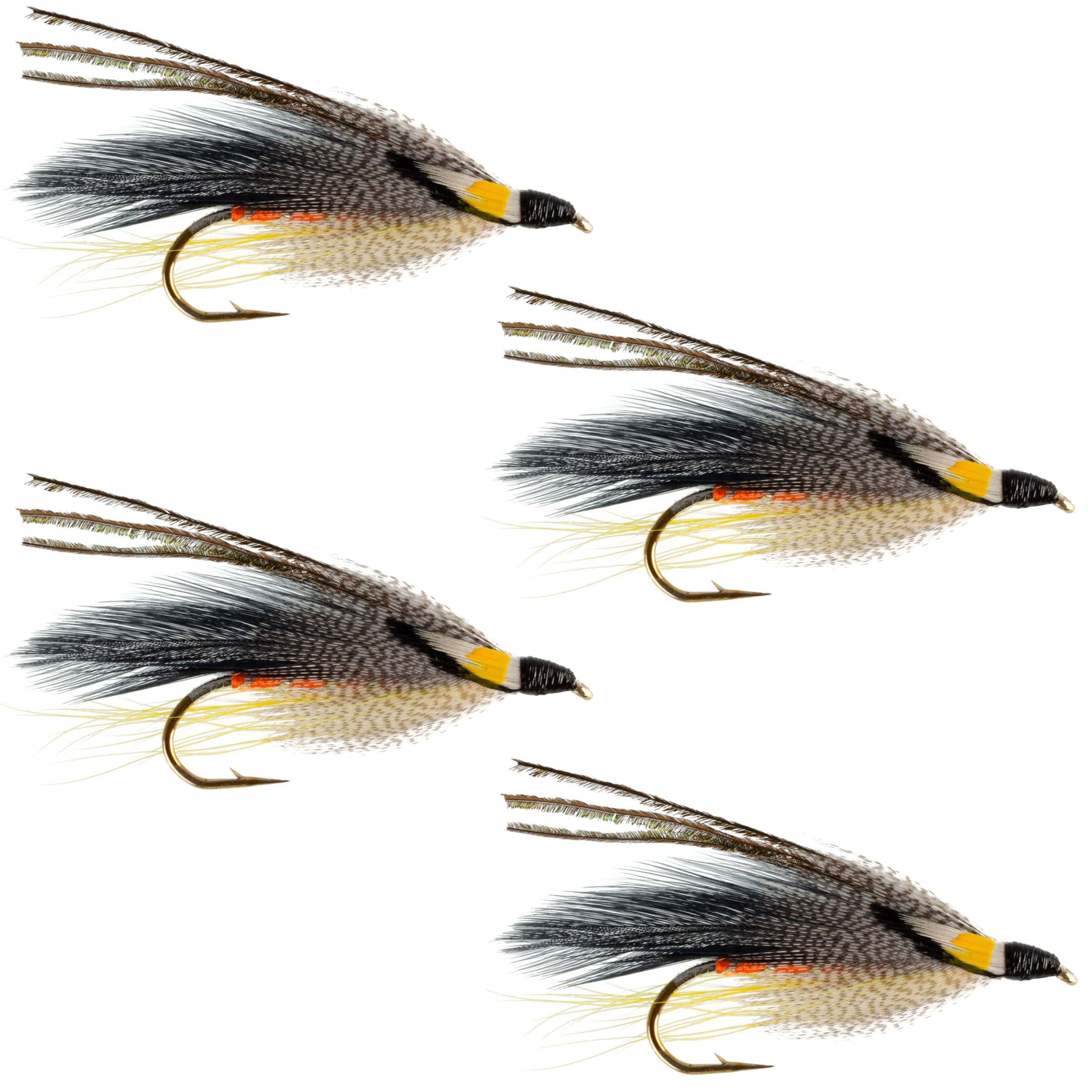 The Fly Fishing Place Trout Wet Flies Gray Ghost Classic Streamer Flies - Set of 4- Hook Size 4