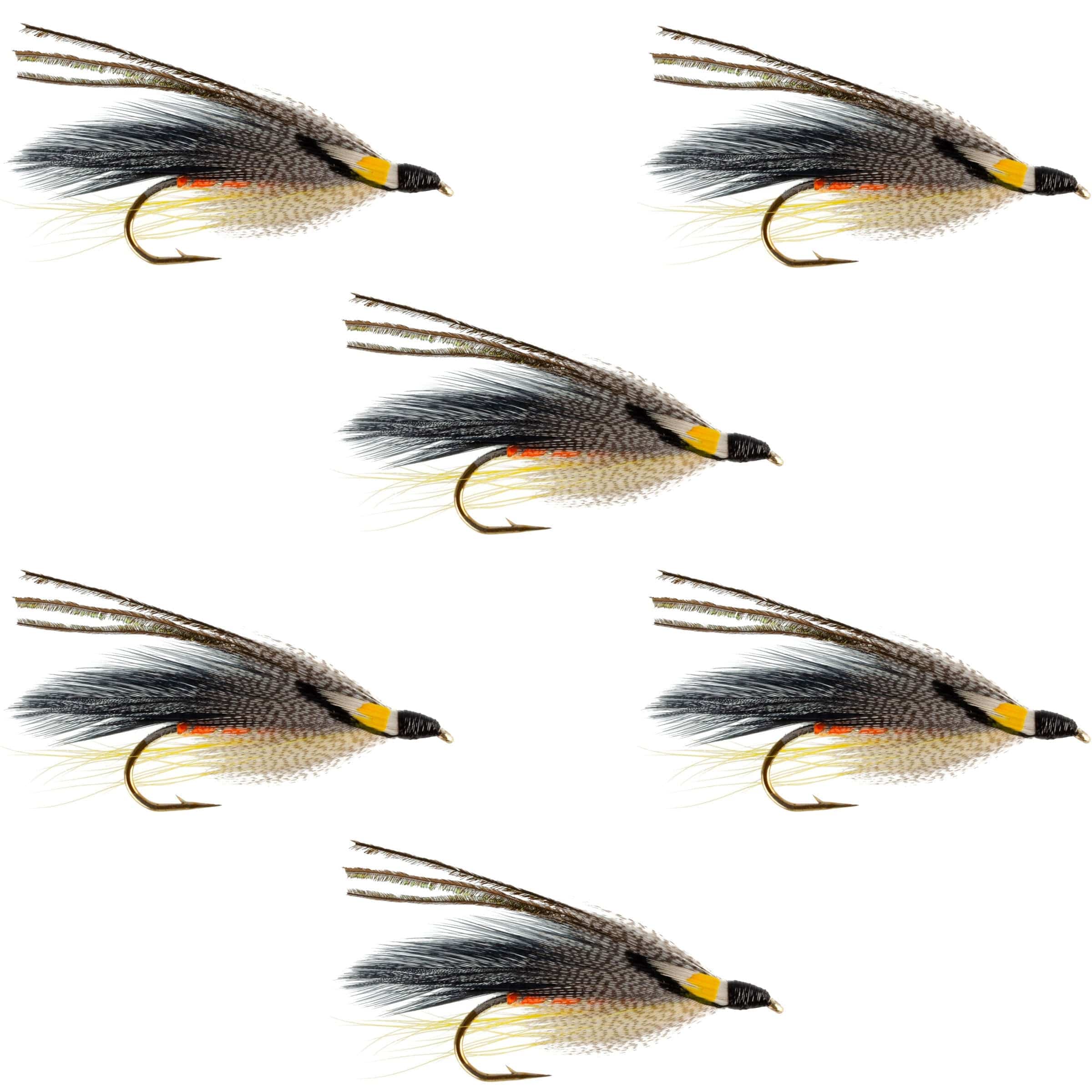The Fly Fishing Place Trout Wet Flies Gray Ghost Classic Streamer Flies - Set of 6 - Hook Size 4