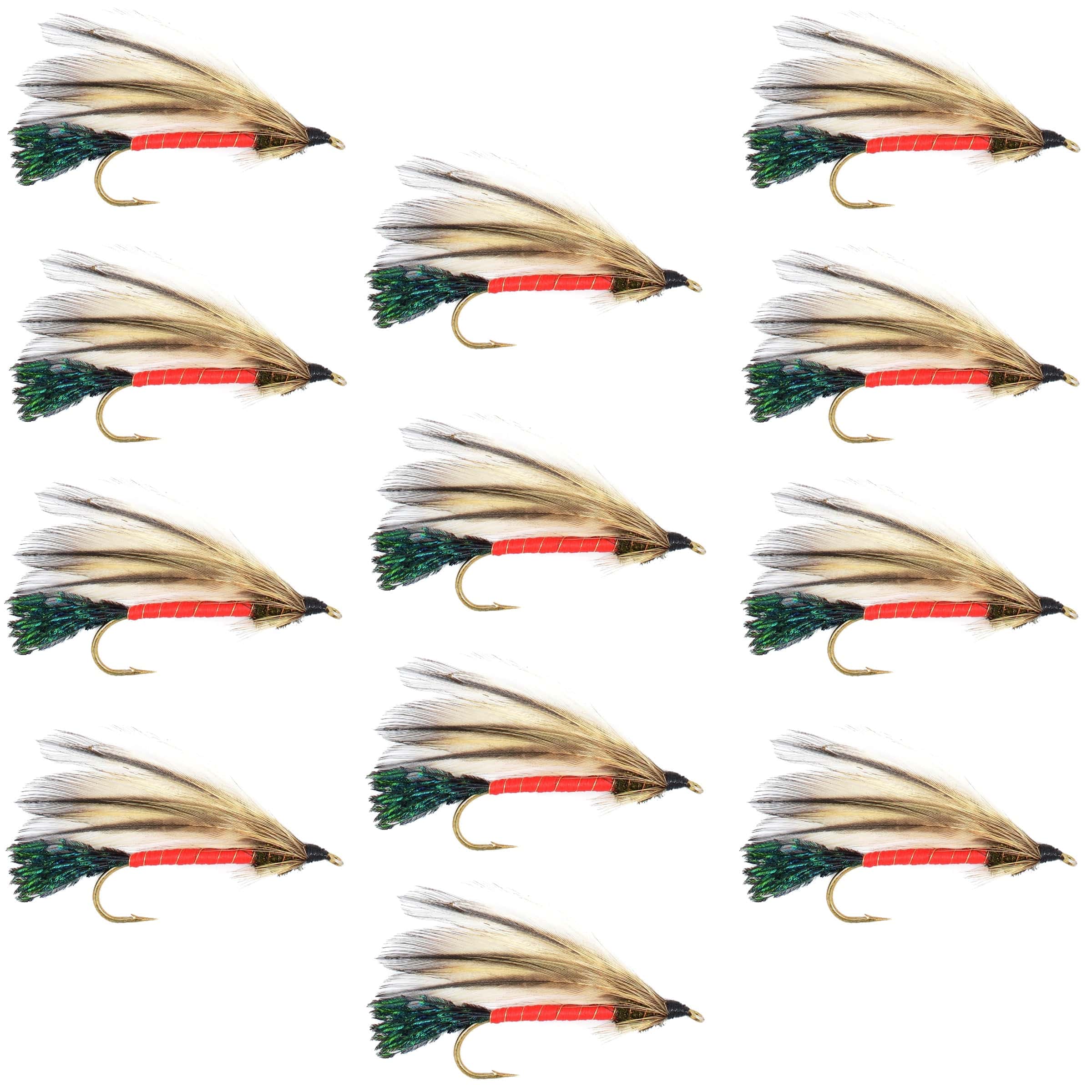 The Fly Fishing Place Trout Wet Flies Light Spruce Classic Streamer Flies - Set of 12 - Hook Size 4