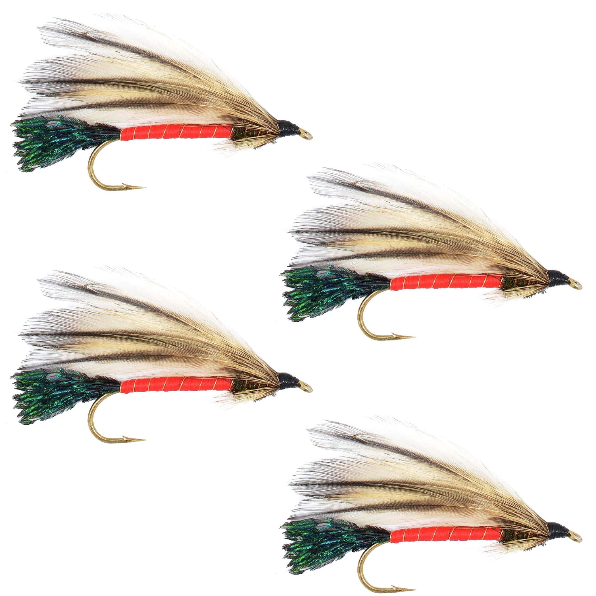 The Fly Fishing Place Trout Wet Flies Light Spruce Classic Streamer Flies - Set of 4- Hook Size 4
