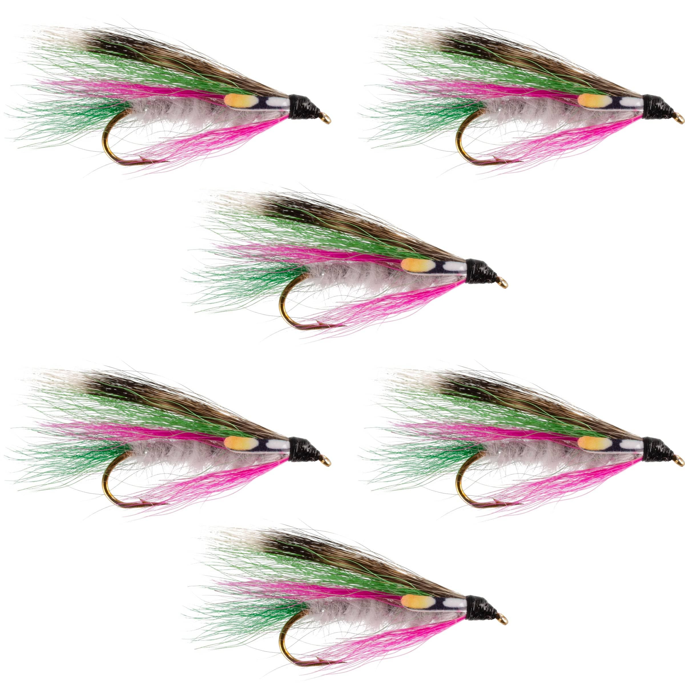 The Fly Fishing Place Trout Wet Flies Little Rainbow Trout Classic Streamer Flies - Set of 6 - Hook Size 4