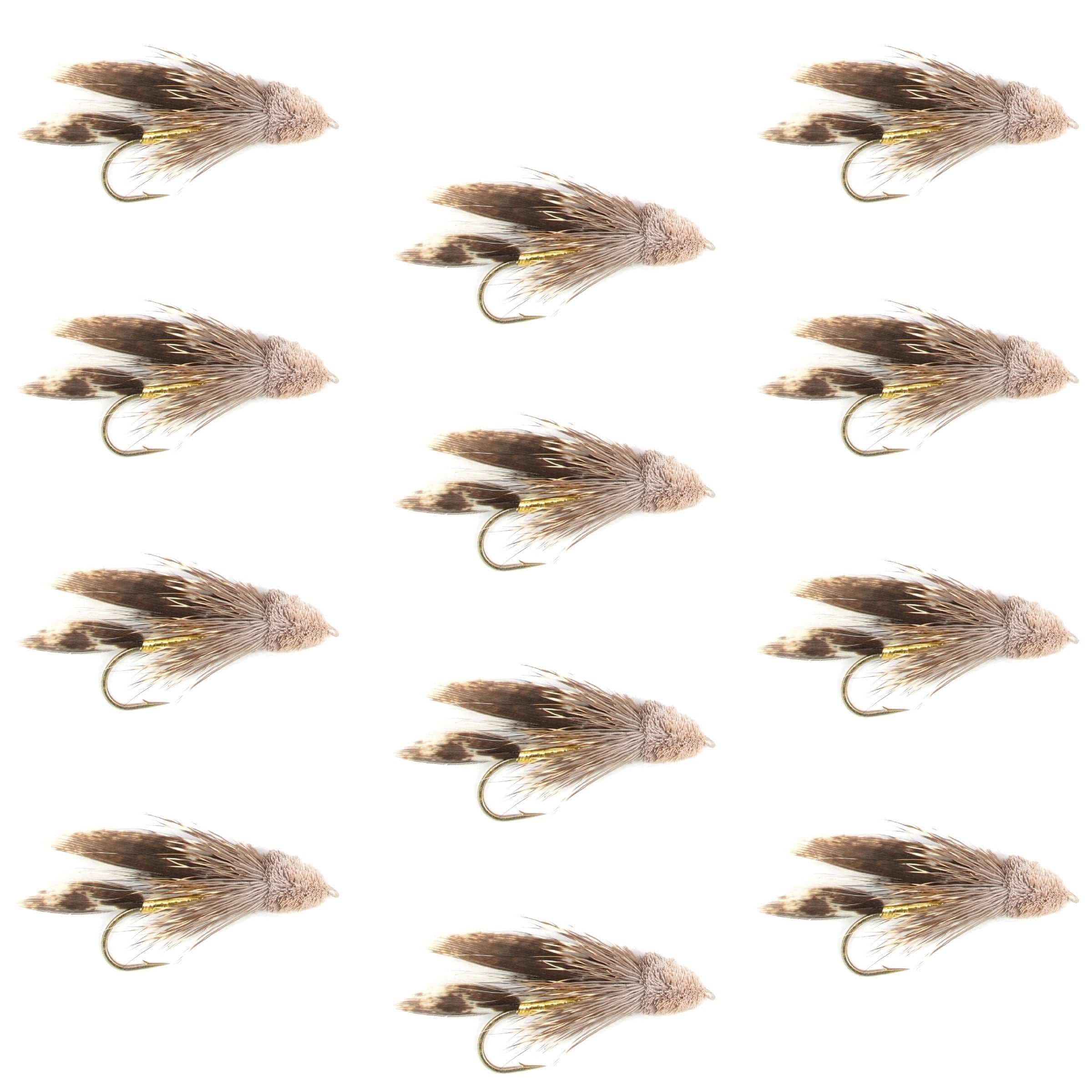 The Fly Fishing Place Trout Wet Flies Muddler Minnow Fly Fishing Flies - Classic Bass and Trout Streamers - 1 Dozen Flies Hook Size 8