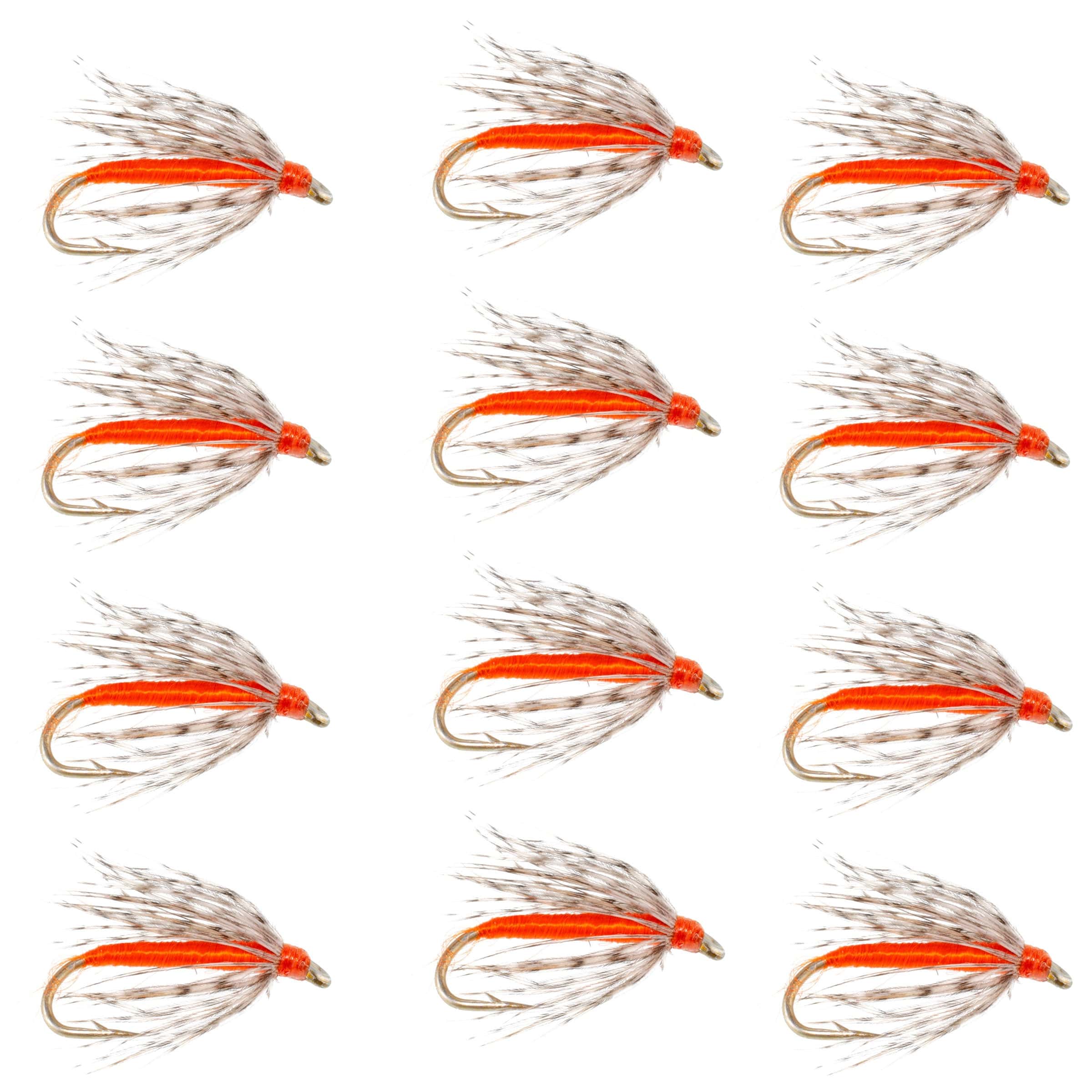 The Fly Fishing Place Trout Wet Flies Soft Hackle Partridge and Orange Fly Fishing Wet Flies -1 Dozen  Flies Hook Size 16