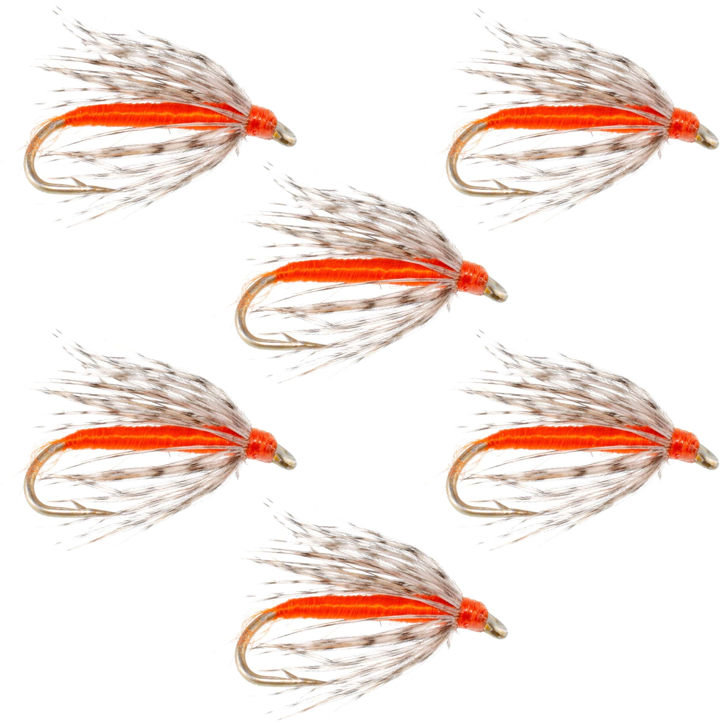 The Fly Fishing Place Trout Wet Flies Soft Hackle Partridge and Orange Fly Fishing Wet Flies - 6 Flies Hook Size 16