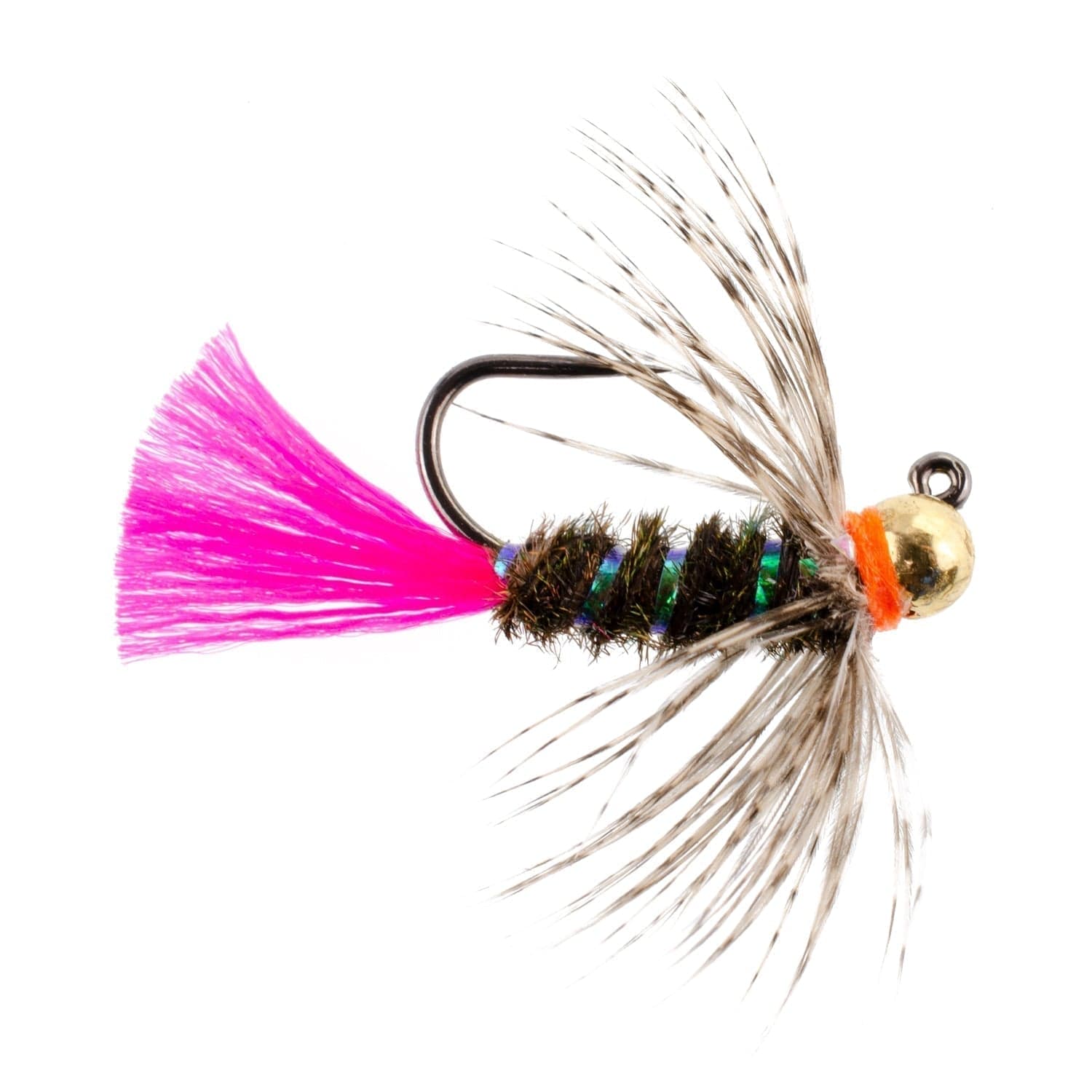 The Fly Fishing Place Trout Wet Flies Tungsten Bead Jig Tactical Blow Torch Czech Nymph Euro Nymphing Fly - 1 Dozen Flies Size 10