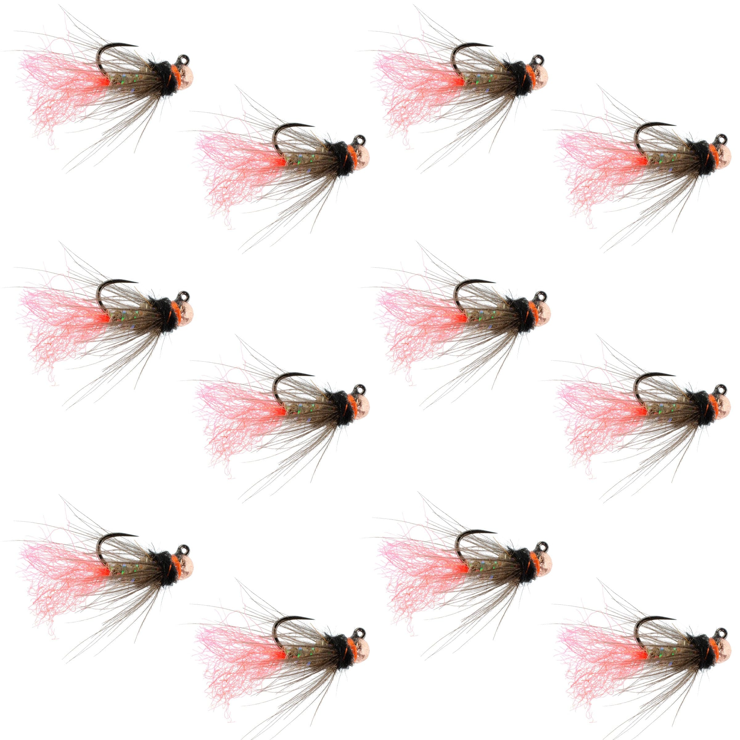The Fly Fishing Place Trout Wet Flies Tungsten Bead Jig Tasmanian Devil Tactical Czech Nymph Euro Nymphing Fly - 1 Dozen Flies Size 14