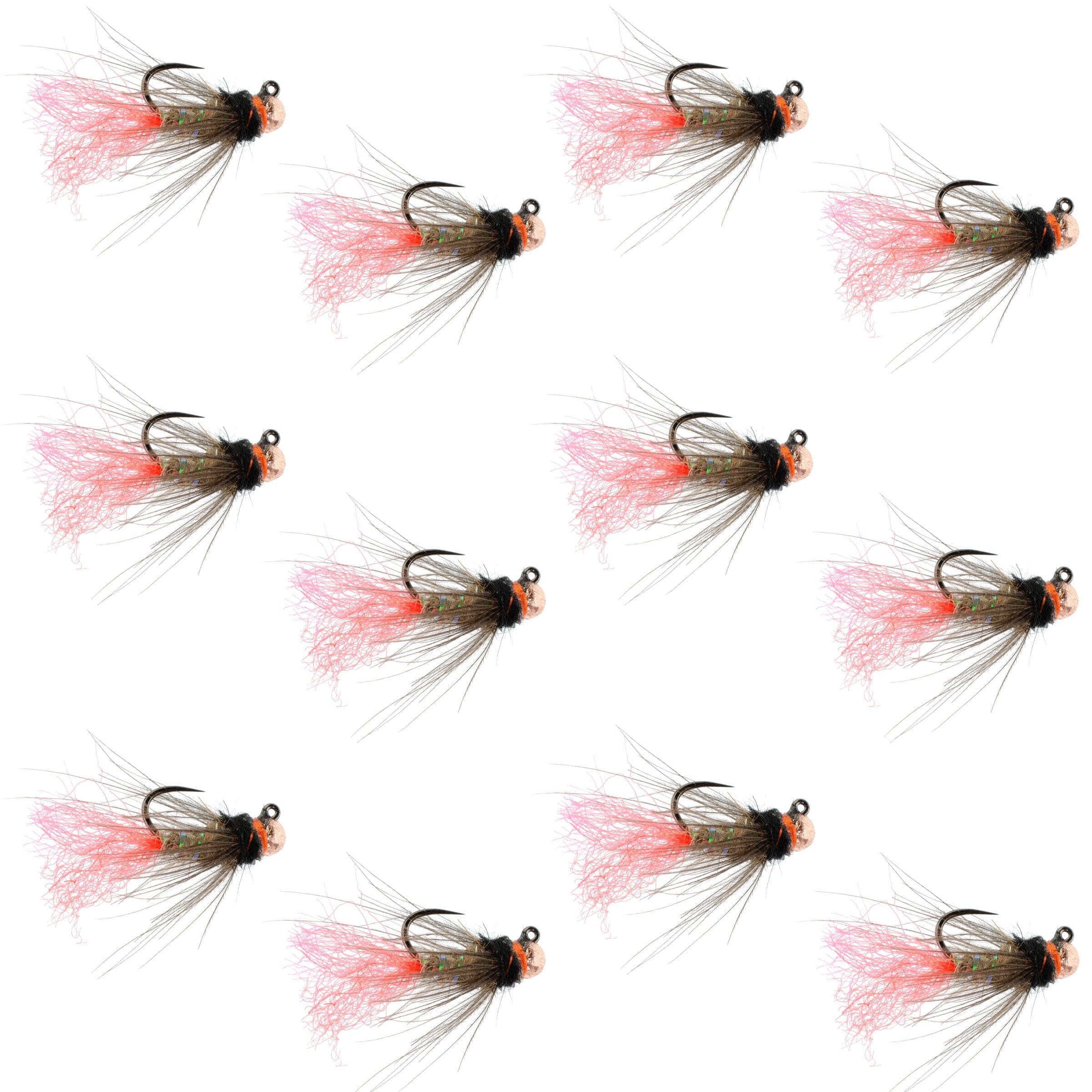 The Fly Fishing Place Trout Wet Flies Tungsten Bead Jig Tasmanian Devil Tactical Czech Nymph Euro Nymphing Fly - 1 Dozen Flies Size 16