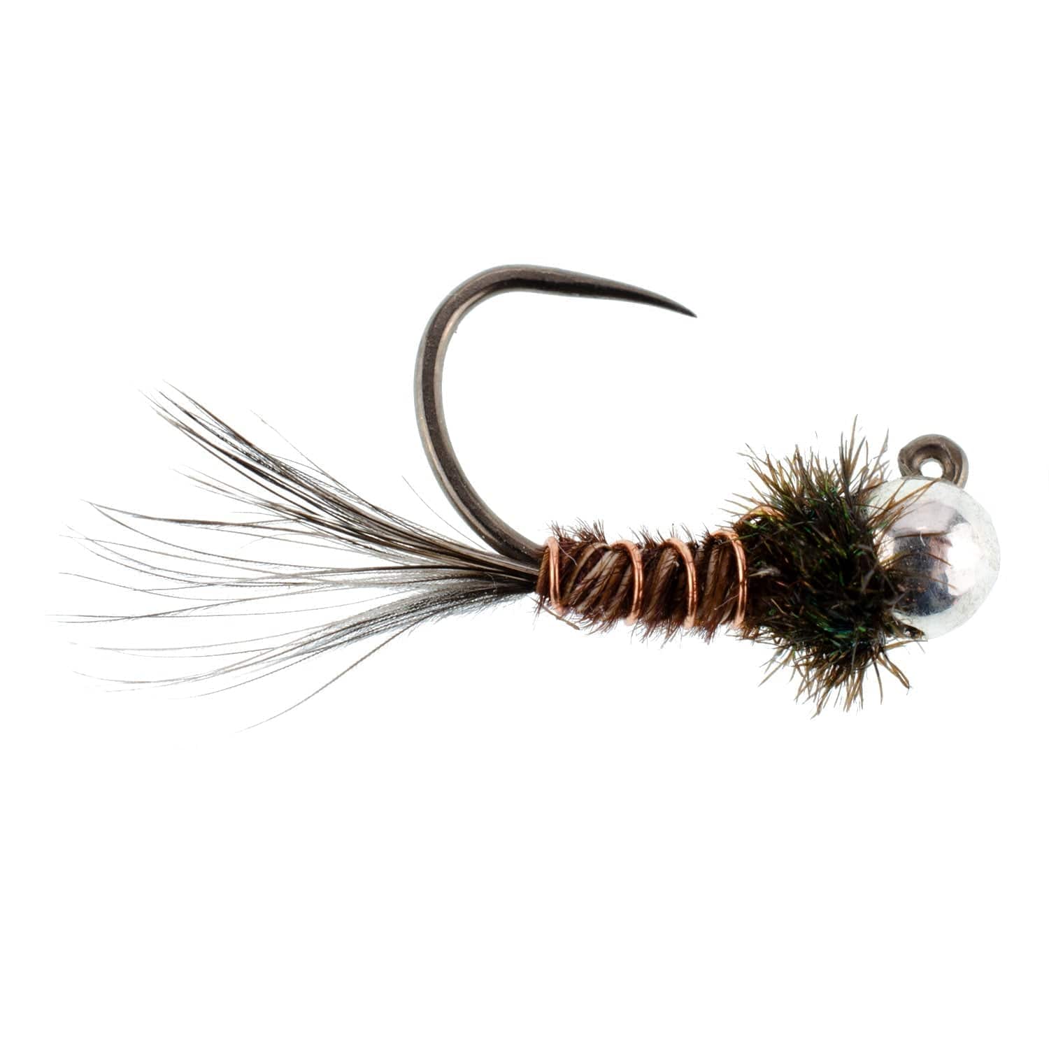 The Fly Fishing Place Trout Wet Flies Tungsten Bead Pheasant Tail Tactical Jig Czech Nymph Euro Nymphing Fly - 1 Dozen Flies Size 14